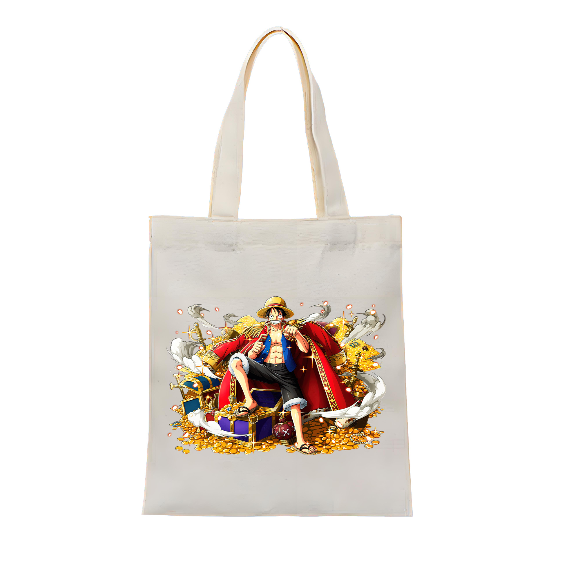 ワンピース モンキー・D・ルフィ ONE PIECE Monkey D. Luffy 縦型キャンバス生地手提げバッグ　トートバッグ
