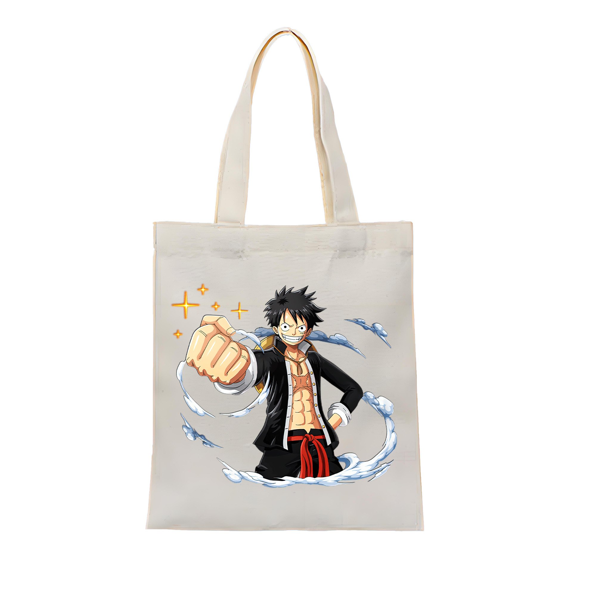 ワンピース モンキー・D・ルフィ ONE PIECE Monkey D. Luffy 縦型キャンバス生地手提げバッグ　トートバッグ