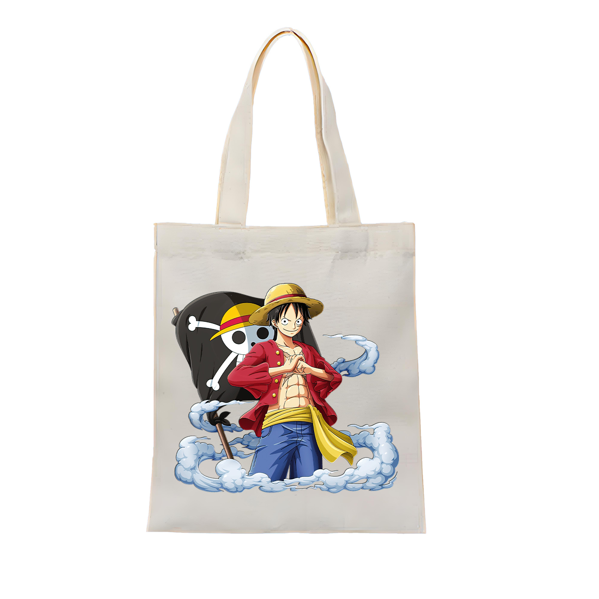 ワンピース モンキー・D・ルフィ ONE PIECE Monkey D. Luffy 縦型キャンバス生地手提げバッグ　トートバッグ