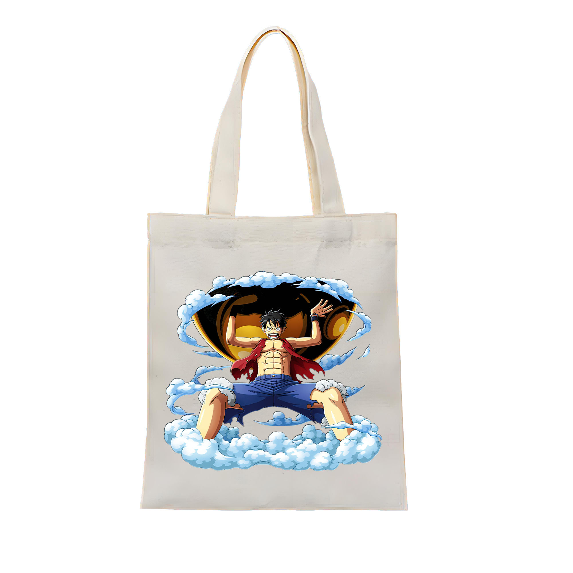 ワンピース モンキー・D・ルフィ ONE PIECE Monkey D. Luffy 縦型キャンバス生地手提げバッグ　トートバッグ