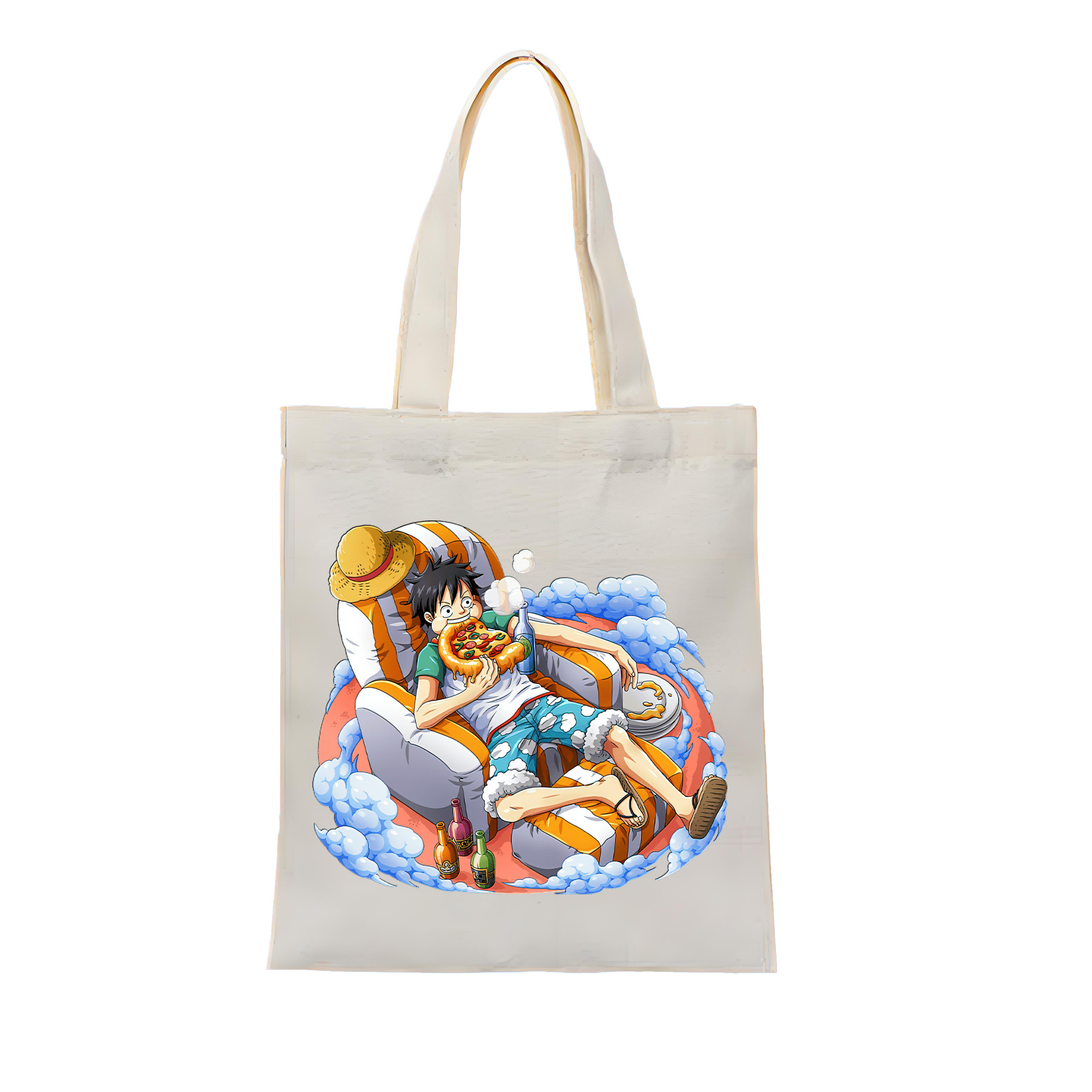 ワンピース モンキー・D・ルフィ ONE PIECE Monkey D. Luffy 縦型キャンバス生地手提げバッグ　トートバッグ