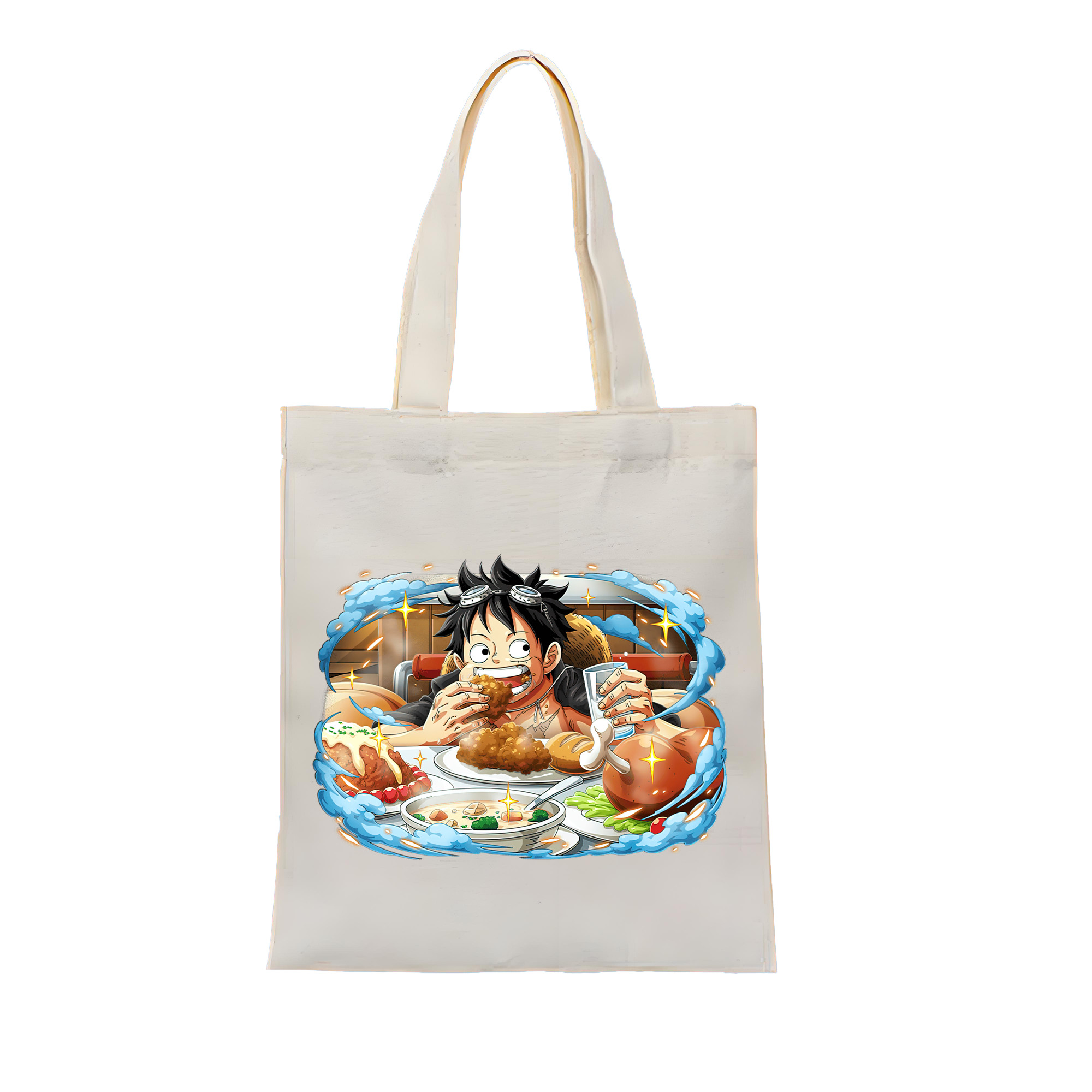 ワンピース モンキー・D・ルフィ ONE PIECE Monkey D. Luffy 縦型キャンバス生地手提げバッグ　トートバッグ
