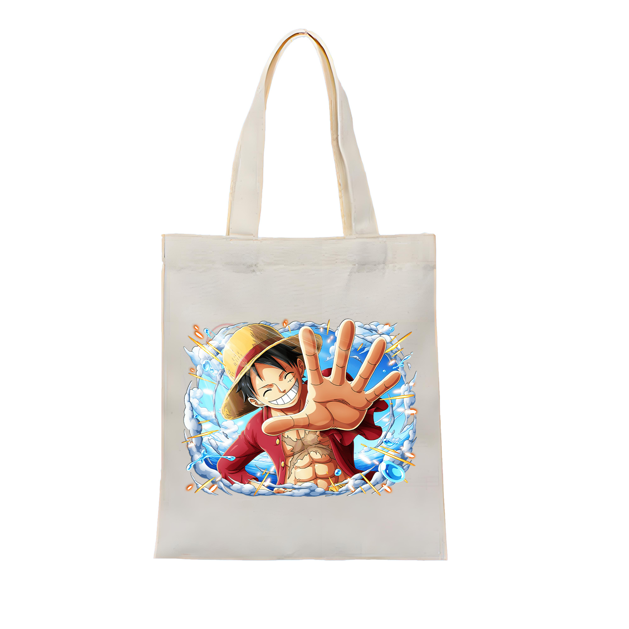 ワンピース モンキー・D・ルフィ ONE PIECE Monkey D. Luffy 縦型キャンバス生地手提げバッグ　トートバッグ