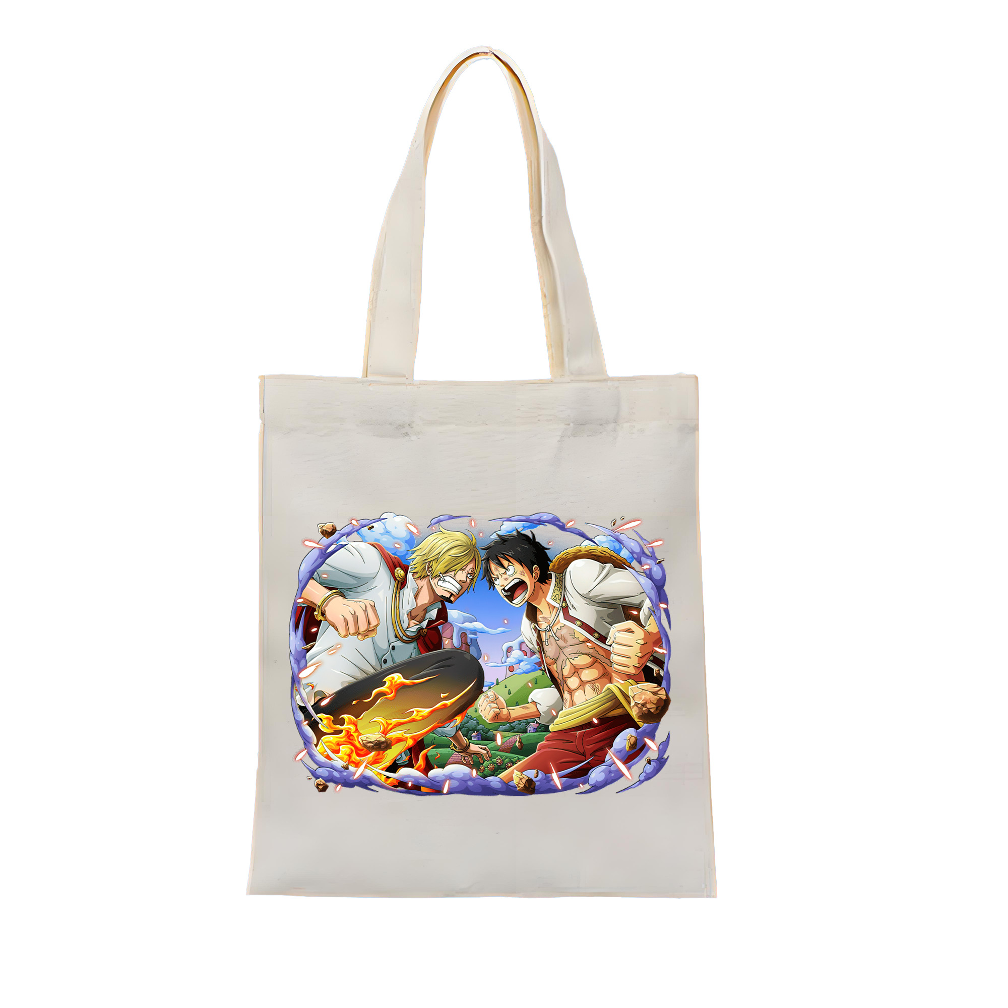 ワンピース モンキー・D・ルフィ ONE PIECE Monkey D. Luffy 縦型キャンバス生地手提げバッグ　トートバッグ
