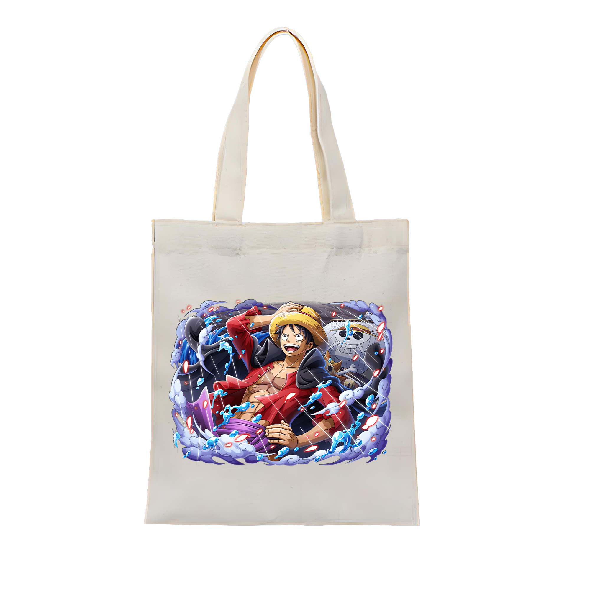 ワンピース モンキー・D・ルフィ ONE PIECE Monkey D. Luffy 縦型キャンバス生地手提げバッグ　トートバッグ