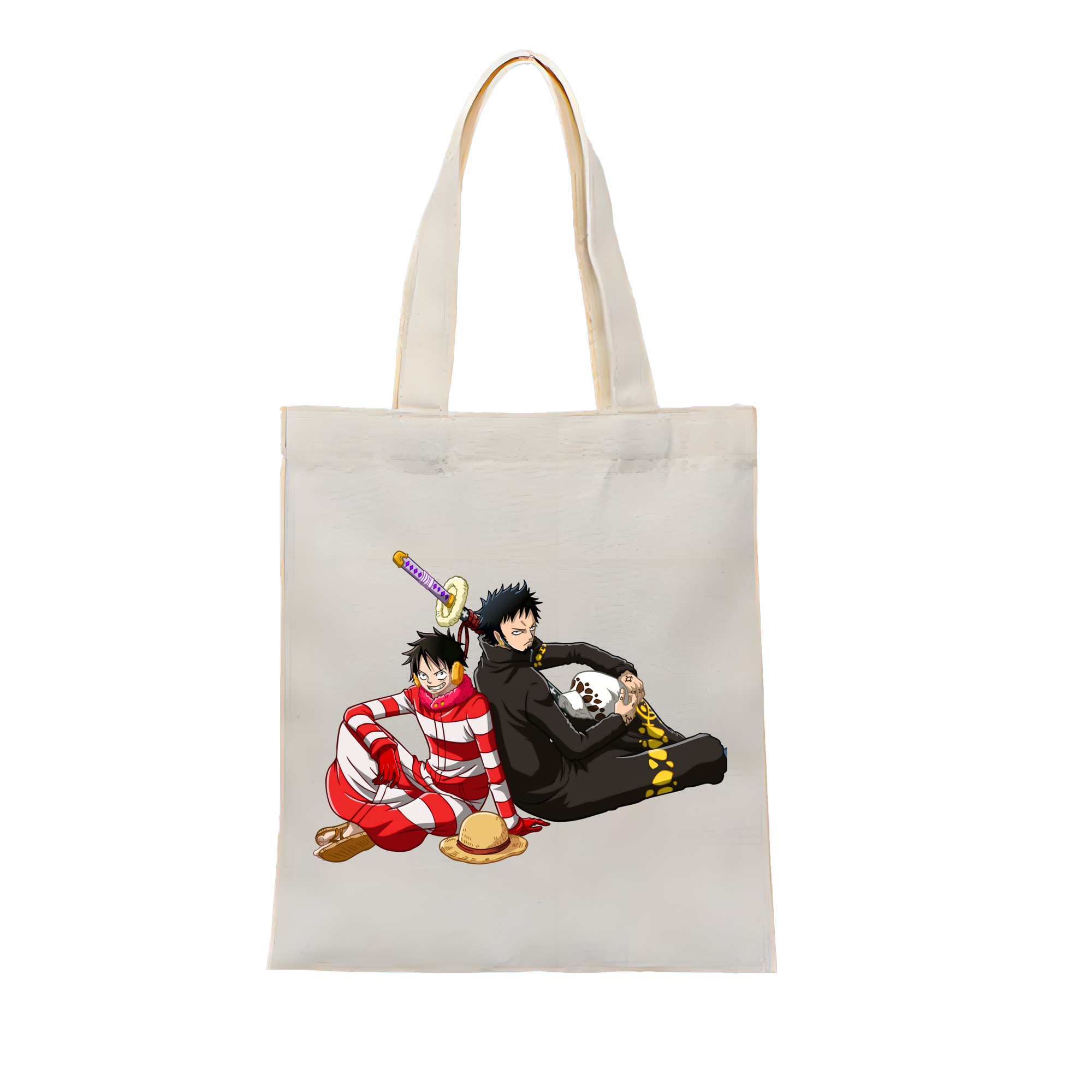 ワンピース モンキー・D・ルフィ ONE PIECE Monkey D. Luffy 縦型キャンバス生地手提げバッグ　トートバッグ