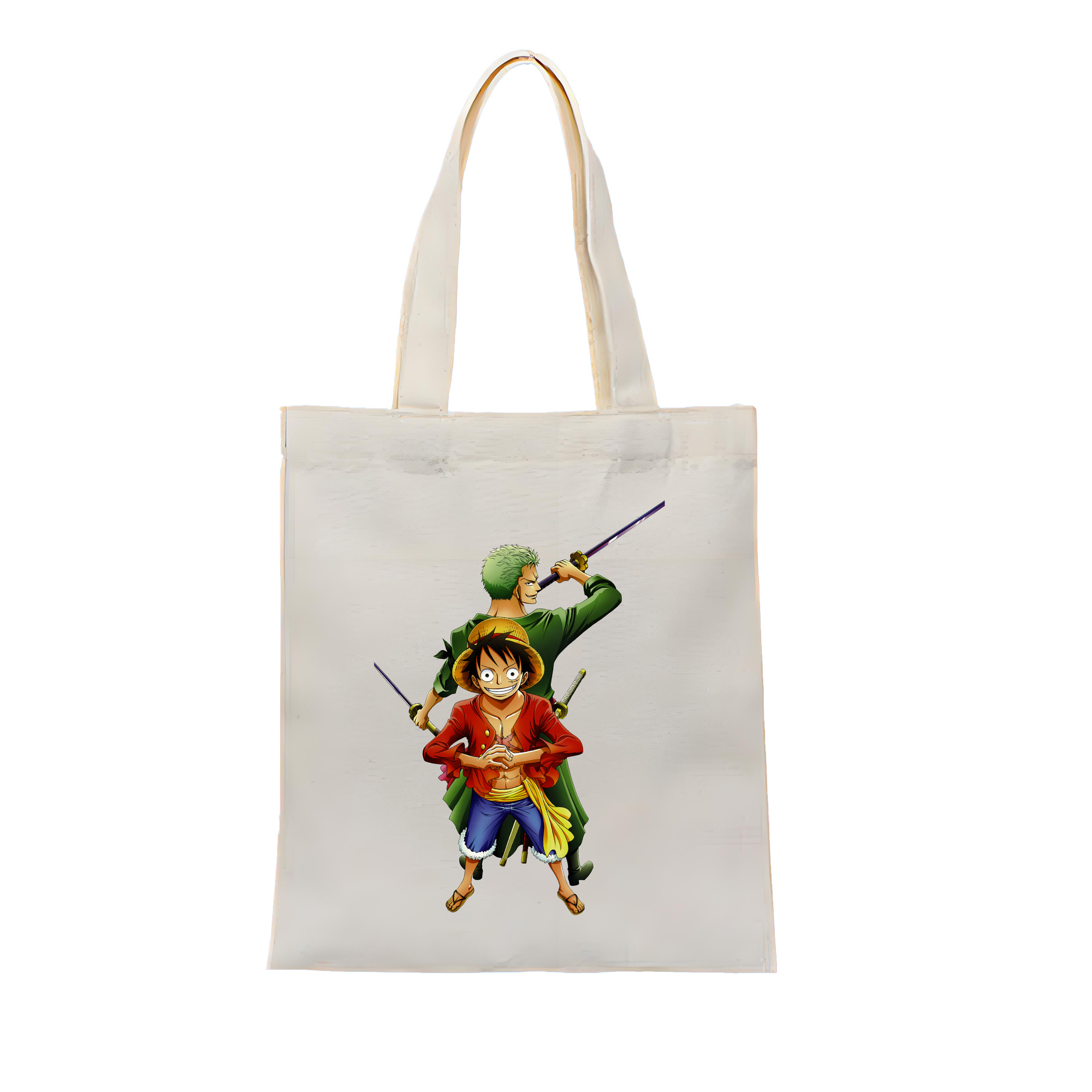 ワンピース モンキー・D・ルフィ ONE PIECE Monkey D. Luffy 縦型キャンバス生地手提げバッグ　トートバッグ