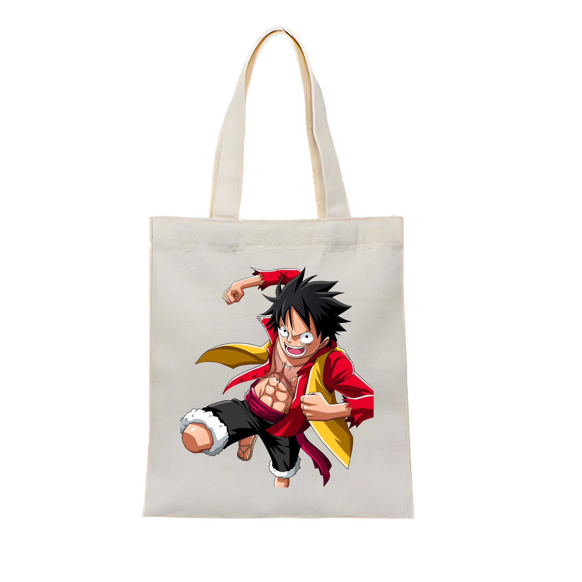 ワンピース モンキー・D・ルフィ ONE PIECE Monkey D. Luffy 縦型キャンバス生地手提げバッグ　トートバッグ