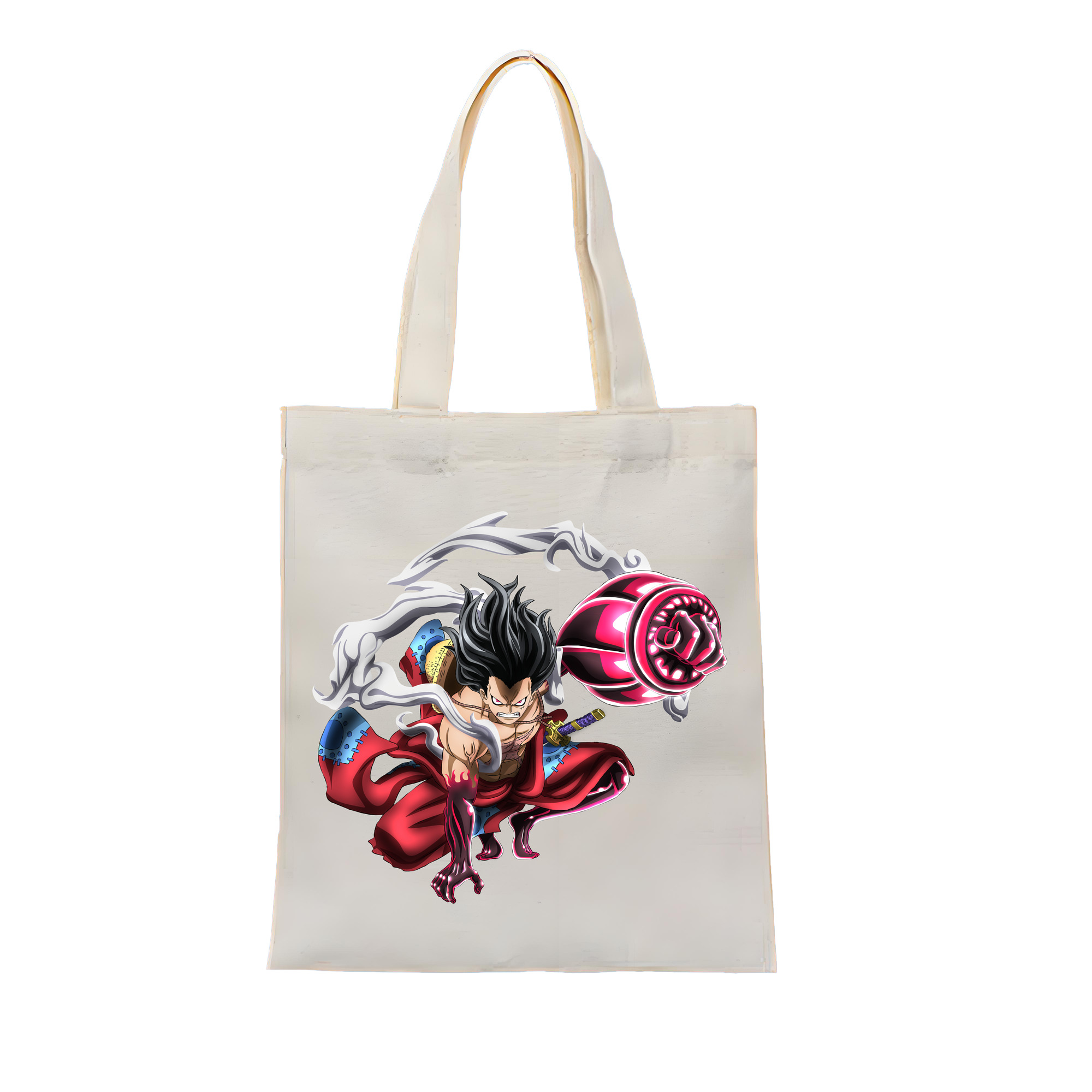 ワンピース モンキー・D・ルフィ ONE PIECE Monkey D. Luffy 縦型キャンバス生地手提げバッグ　トートバッグ