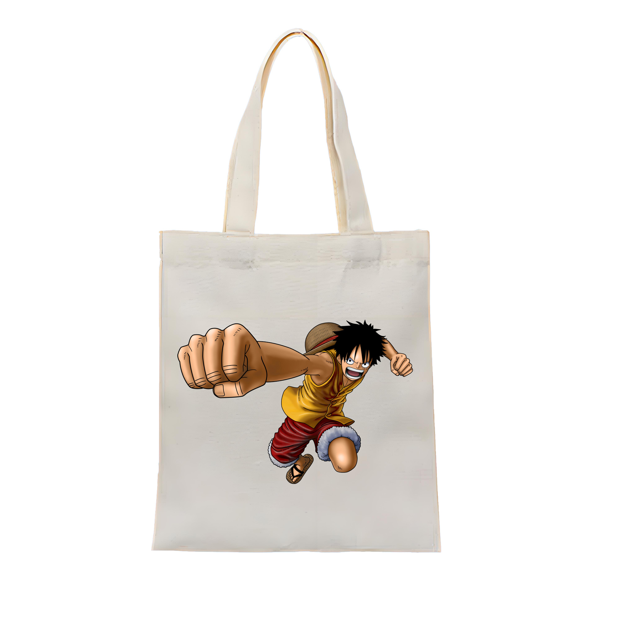 ワンピース モンキー・D・ルフィ ONE PIECE Monkey D. Luffy 縦型キャンバス生地手提げバッグ　トートバッグ