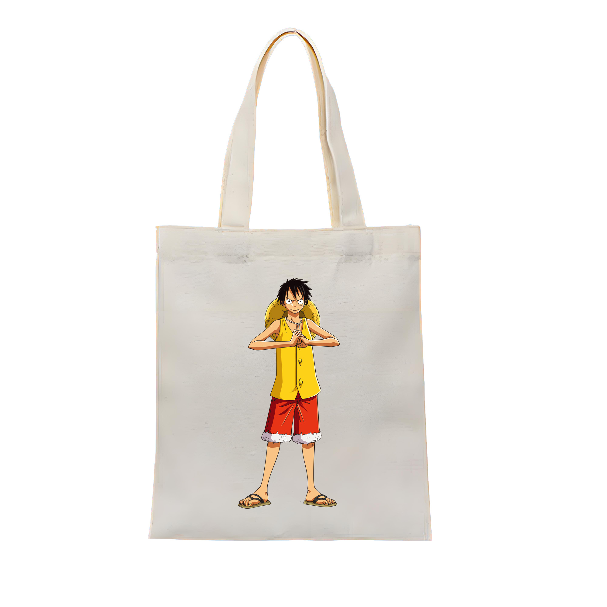 ワンピース モンキー・D・ルフィ ONE PIECE Monkey D. Luffy 縦型キャンバス生地手提げバッグ　トートバッグ