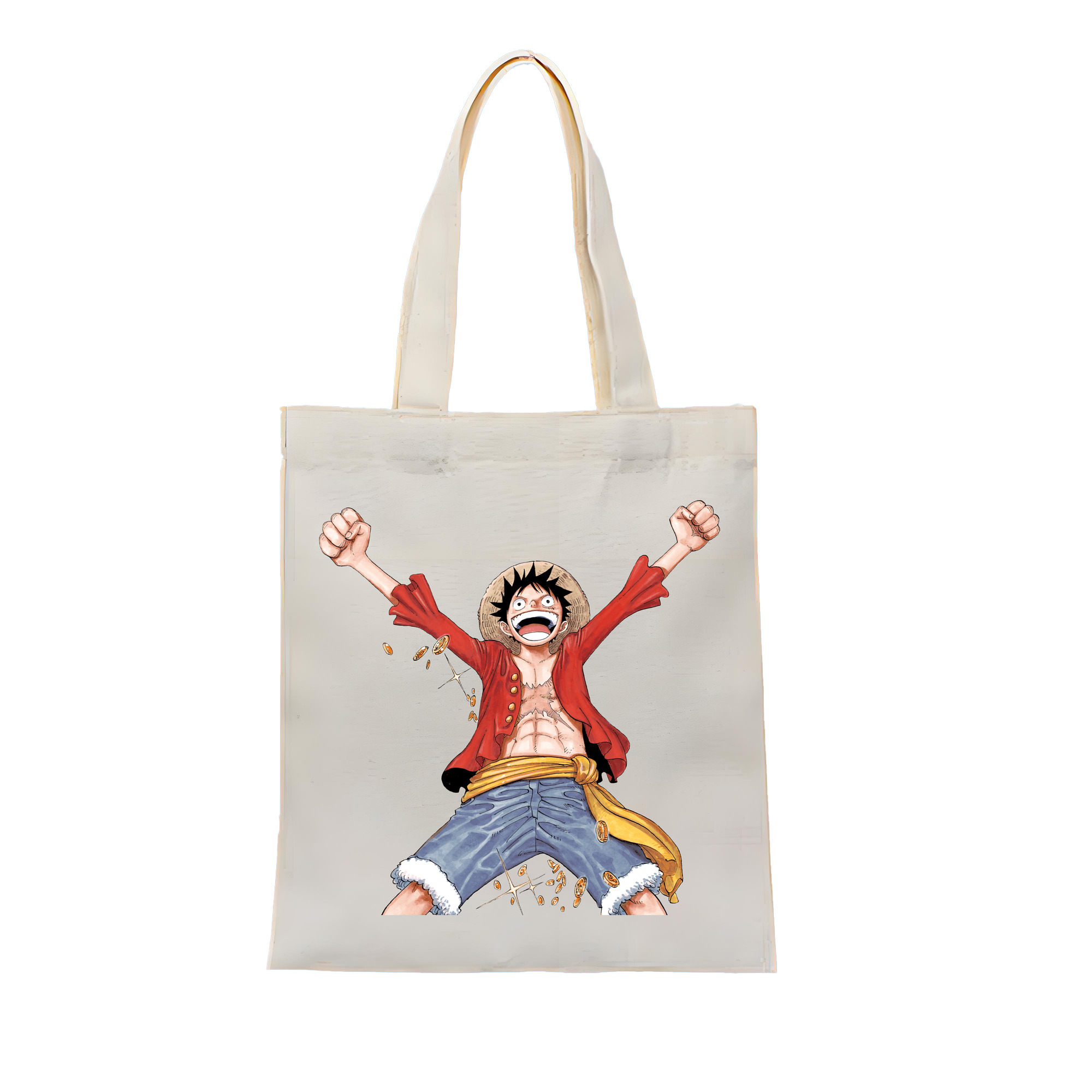 ワンピース モンキー・D・ルフィ ONE PIECE Monkey D. Luffy 縦型キャンバス生地手提げバッグ　トートバッグ