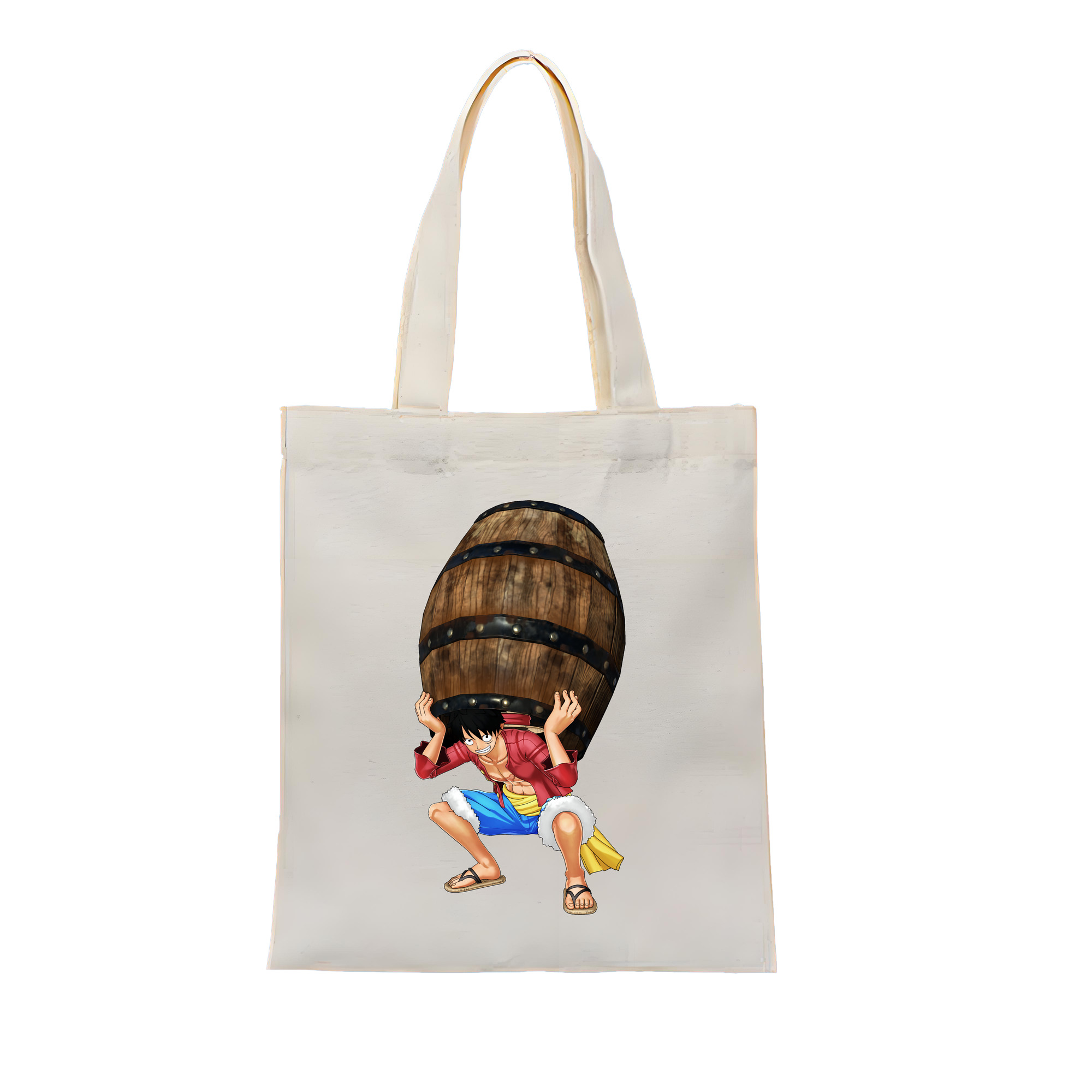 ワンピース モンキー・D・ルフィ ONE PIECE Monkey D. Luffy 縦型キャンバス生地手提げバッグ　トートバッグ