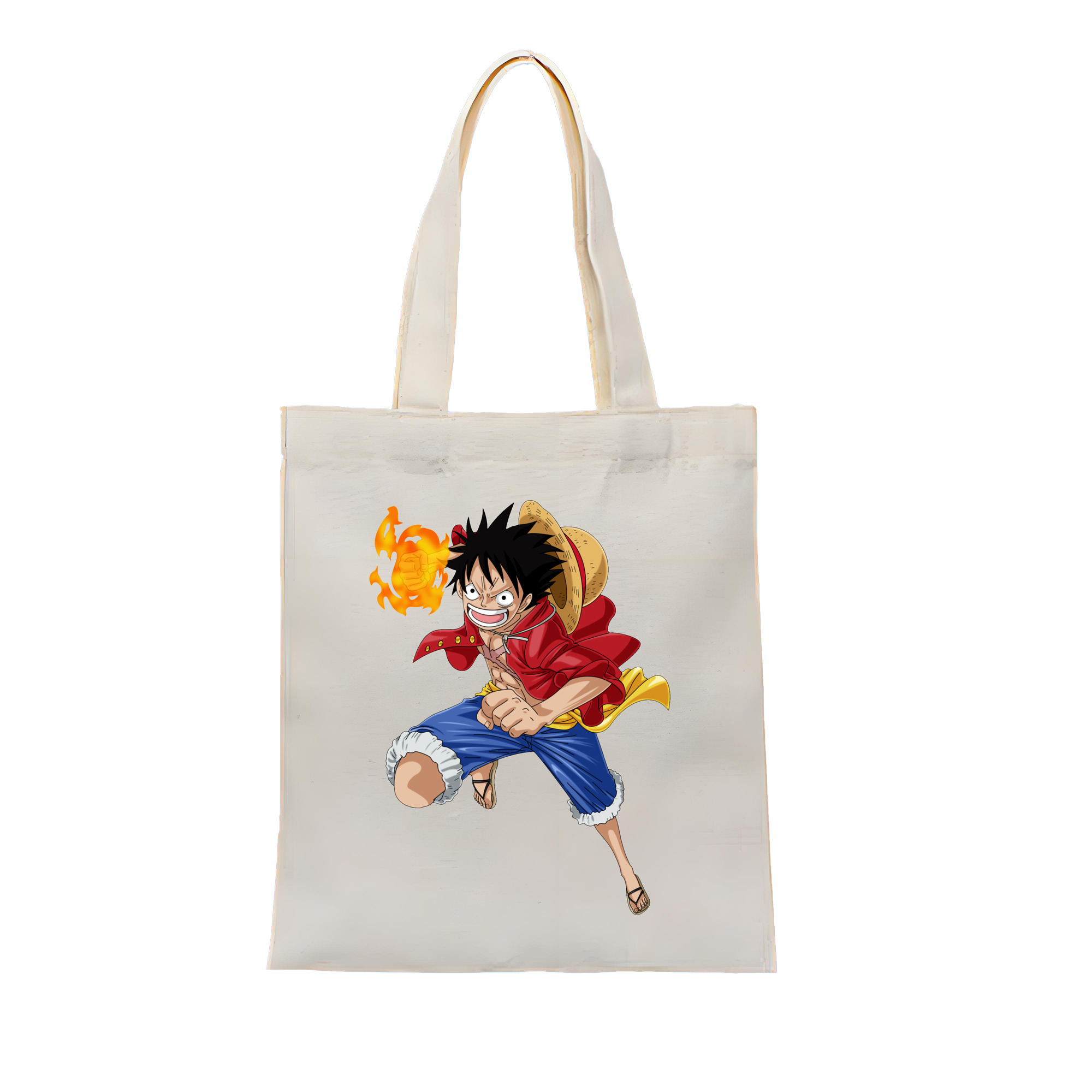 ワンピース モンキー・D・ルフィ ONE PIECE Monkey D. Luffy 縦型キャンバス生地手提げバッグ　トートバッグ