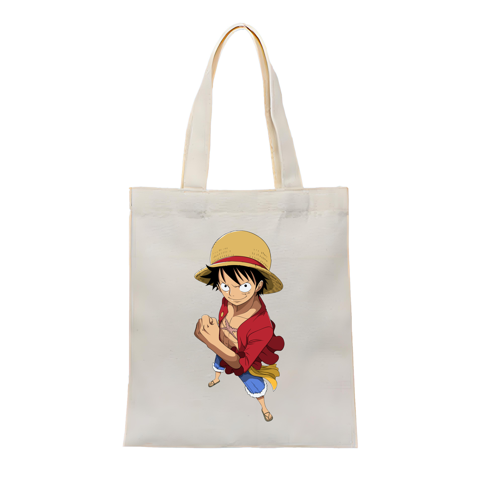 ワンピース モンキー・D・ルフィ ONE PIECE Monkey D. Luffy 縦型キャンバス生地手提げバッグ　トートバッグ