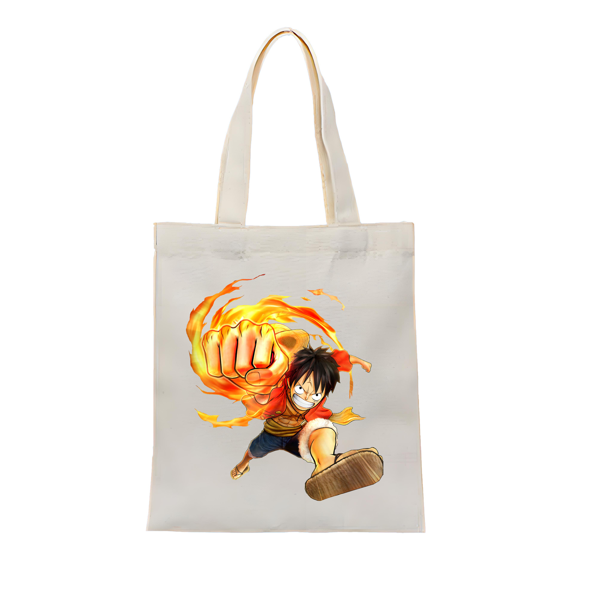 ワンピース モンキー・D・ルフィ ONE PIECE Monkey D. Luffy 縦型キャンバス生地手提げバッグ　トートバッグ