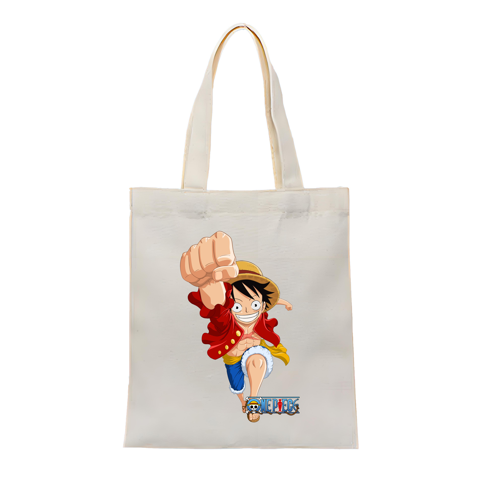 ワンピース モンキー・D・ルフィ ONE PIECE Monkey D. Luffy 縦型キャンバス生地手提げバッグ　トートバッグ