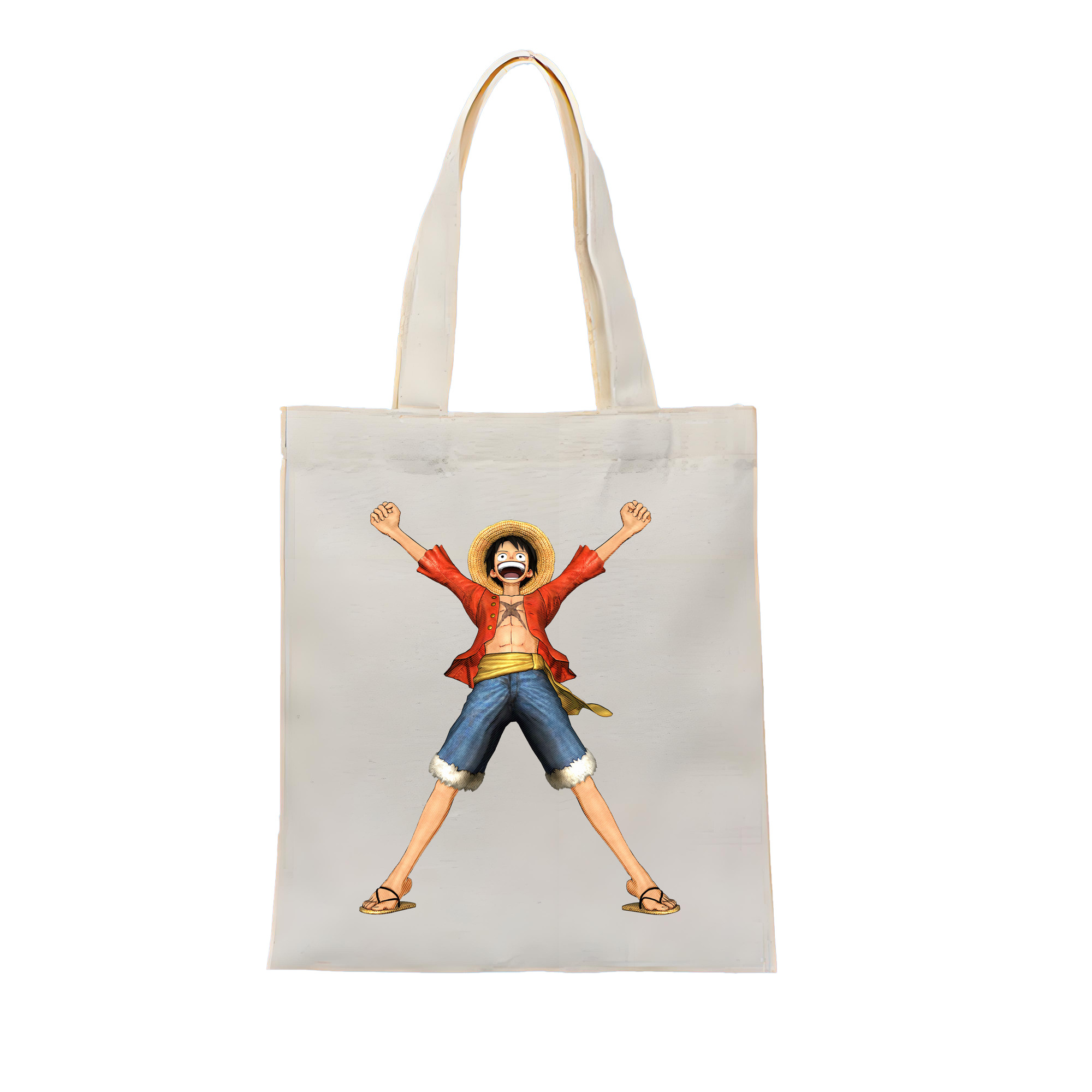 ワンピース モンキー・D・ルフィ ONE PIECE Monkey D. Luffy 縦型キャンバス生地手提げバッグ　トートバッグ