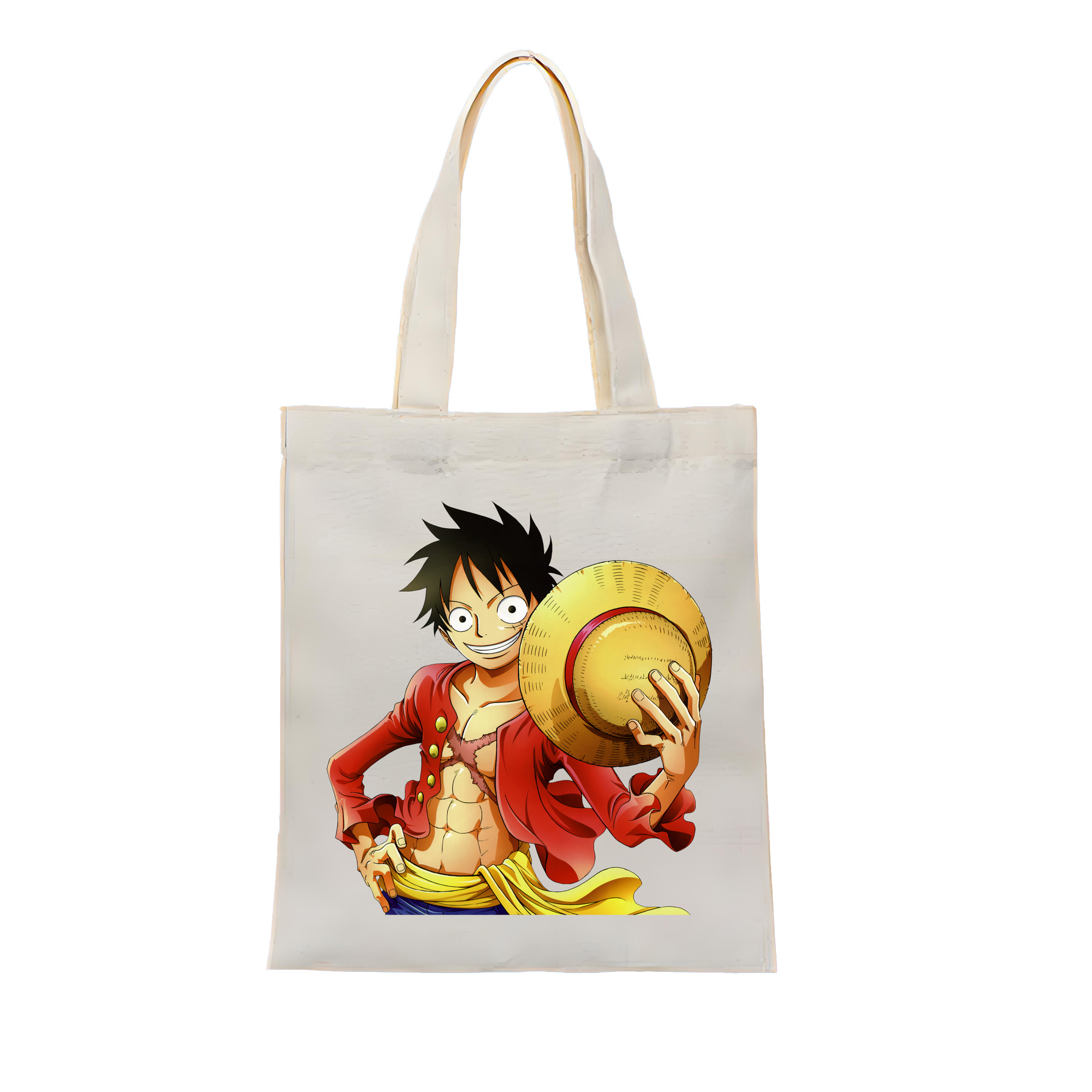 ワンピース モンキー・D・ルフィ ONE PIECE Monkey D. Luffy 縦型キャンバス生地手提げバッグ　トートバッグ