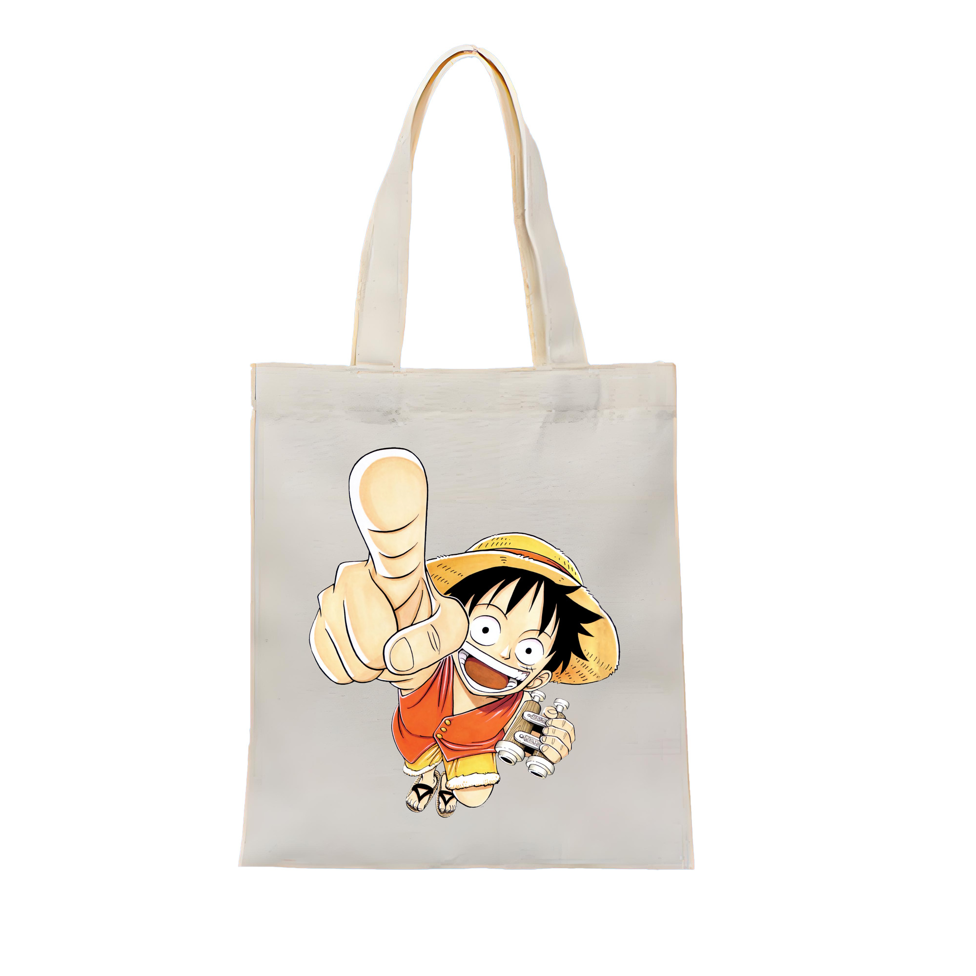 ワンピース モンキー・D・ルフィ ONE PIECE Monkey D. Luffy 縦型キャンバス生地手提げバッグ　トートバッグ