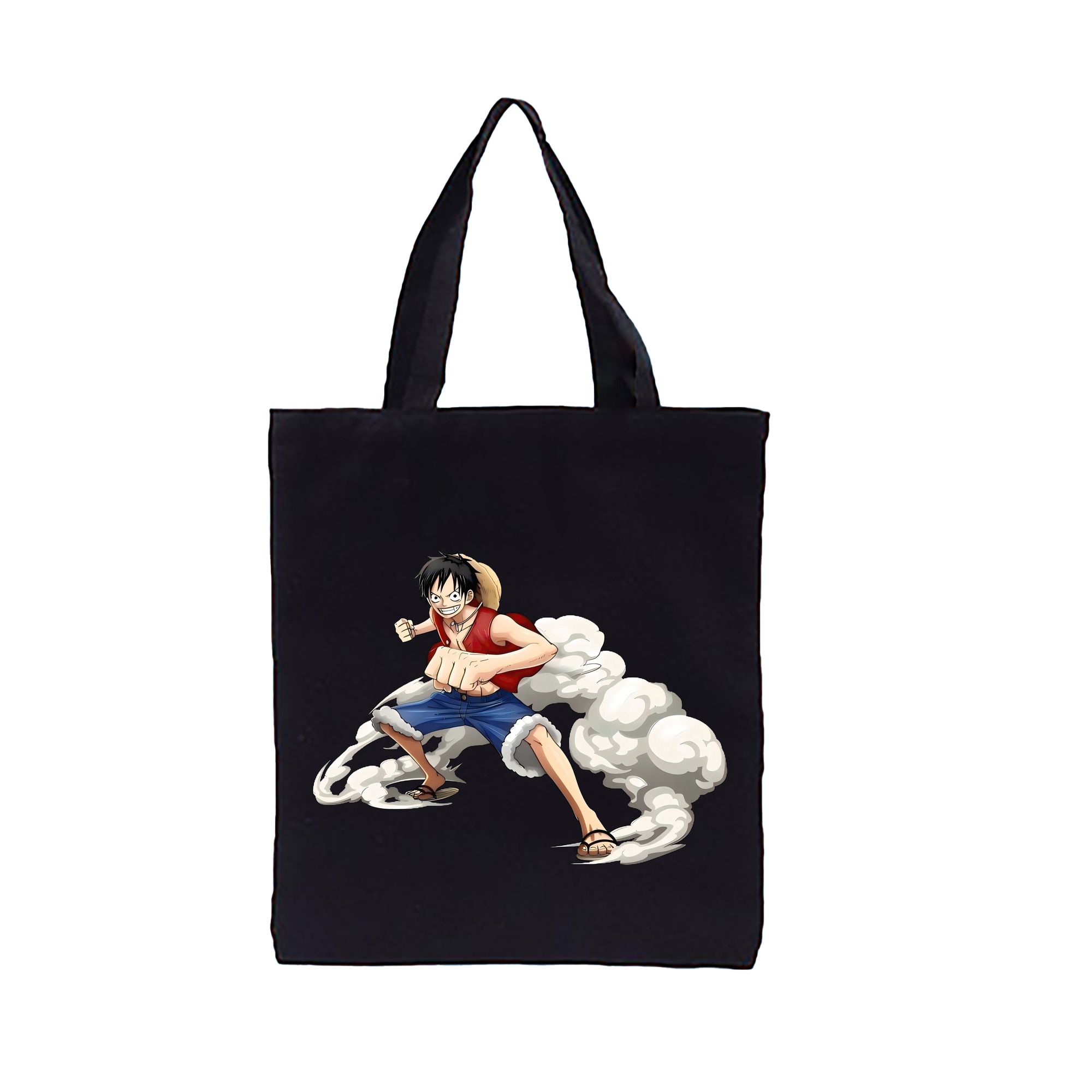 （画像用） ワンピース モンキー・D・ルフィ ONE PIECE Monkey D. Luffy 縦型キャンバス生地手提げバッグ　トートバッグ