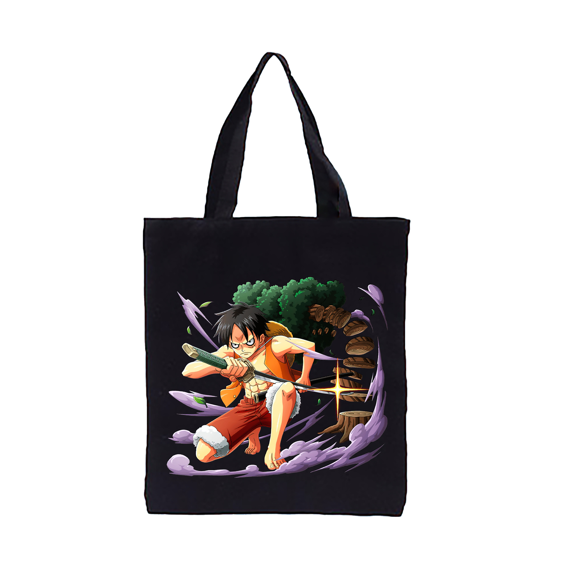 ワンピース モンキー・D・ルフィ ONE PIECE Monkey D. Luffy 縦型キャンバス生地手提げバッグ　トートバッグ