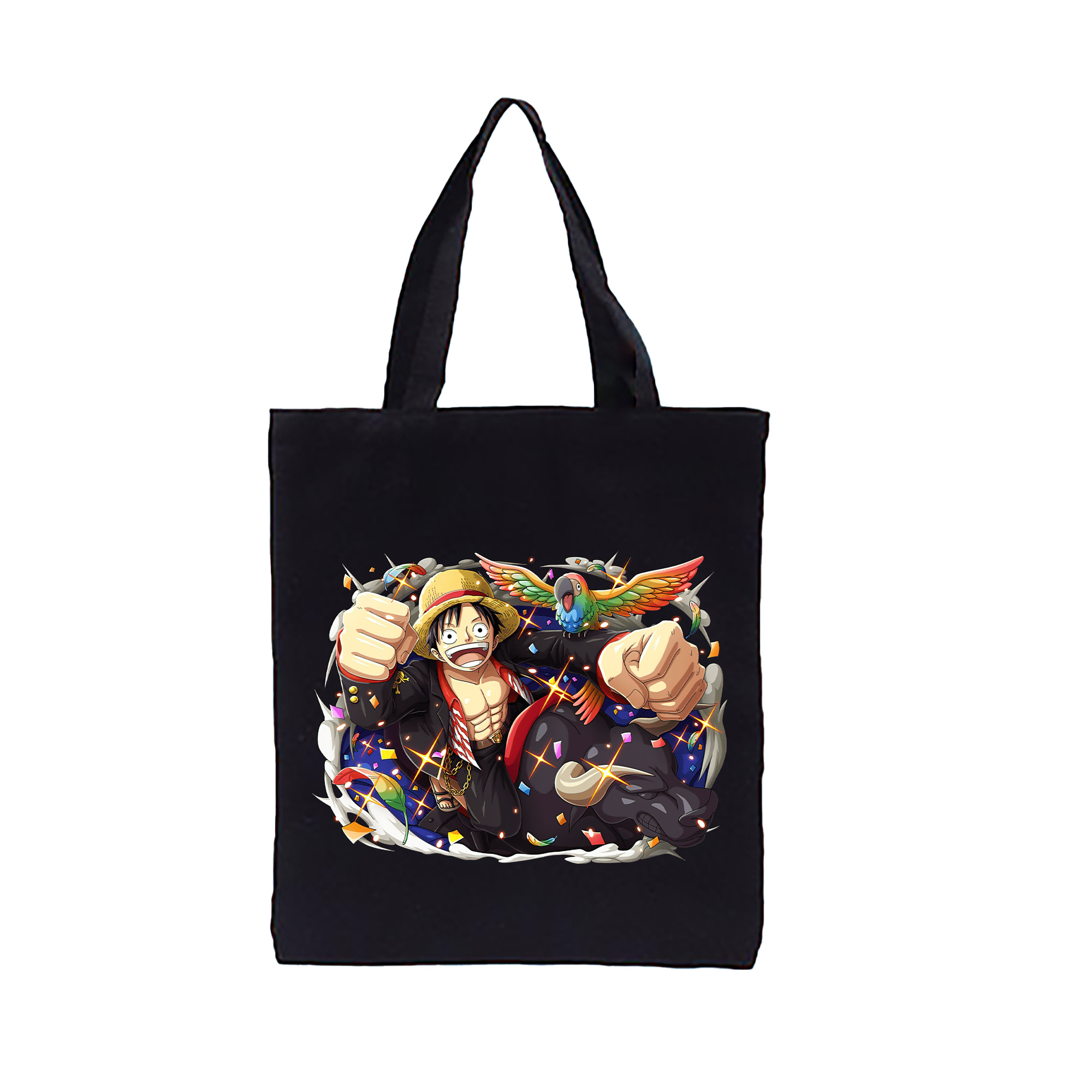 ワンピース モンキー・D・ルフィ ONE PIECE Monkey D. Luffy 縦型キャンバス生地手提げバッグ　トートバッグ