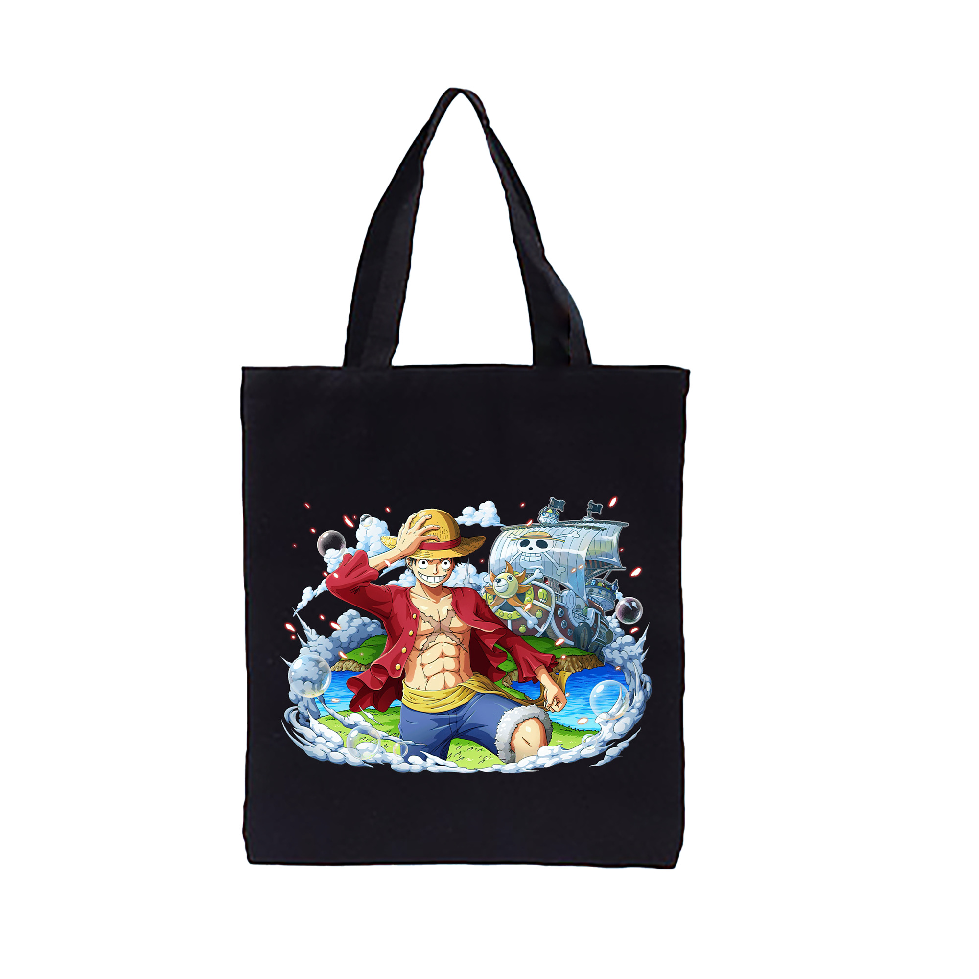 ワンピース モンキー・D・ルフィ ONE PIECE Monkey D. Luffy 縦型キャンバス生地手提げバッグ　トートバッグ