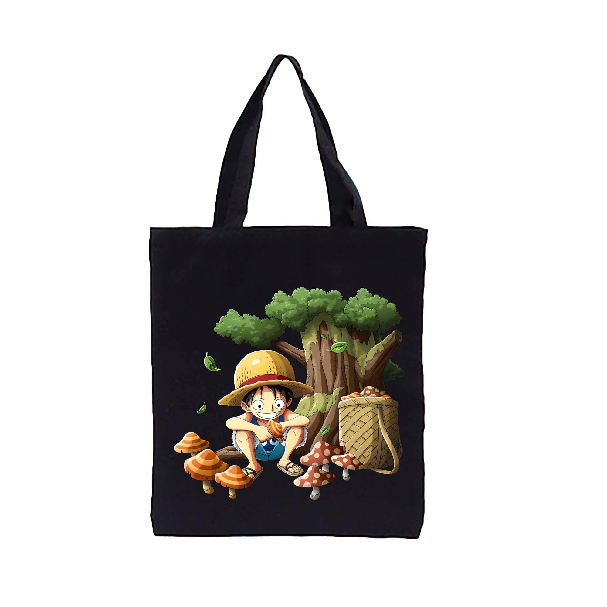 （画像用） ワンピース モンキー・D・ルフィ ONE PIECE Monkey D. Luffy 縦型キャンバス生地手提げバッグ　トートバッグ