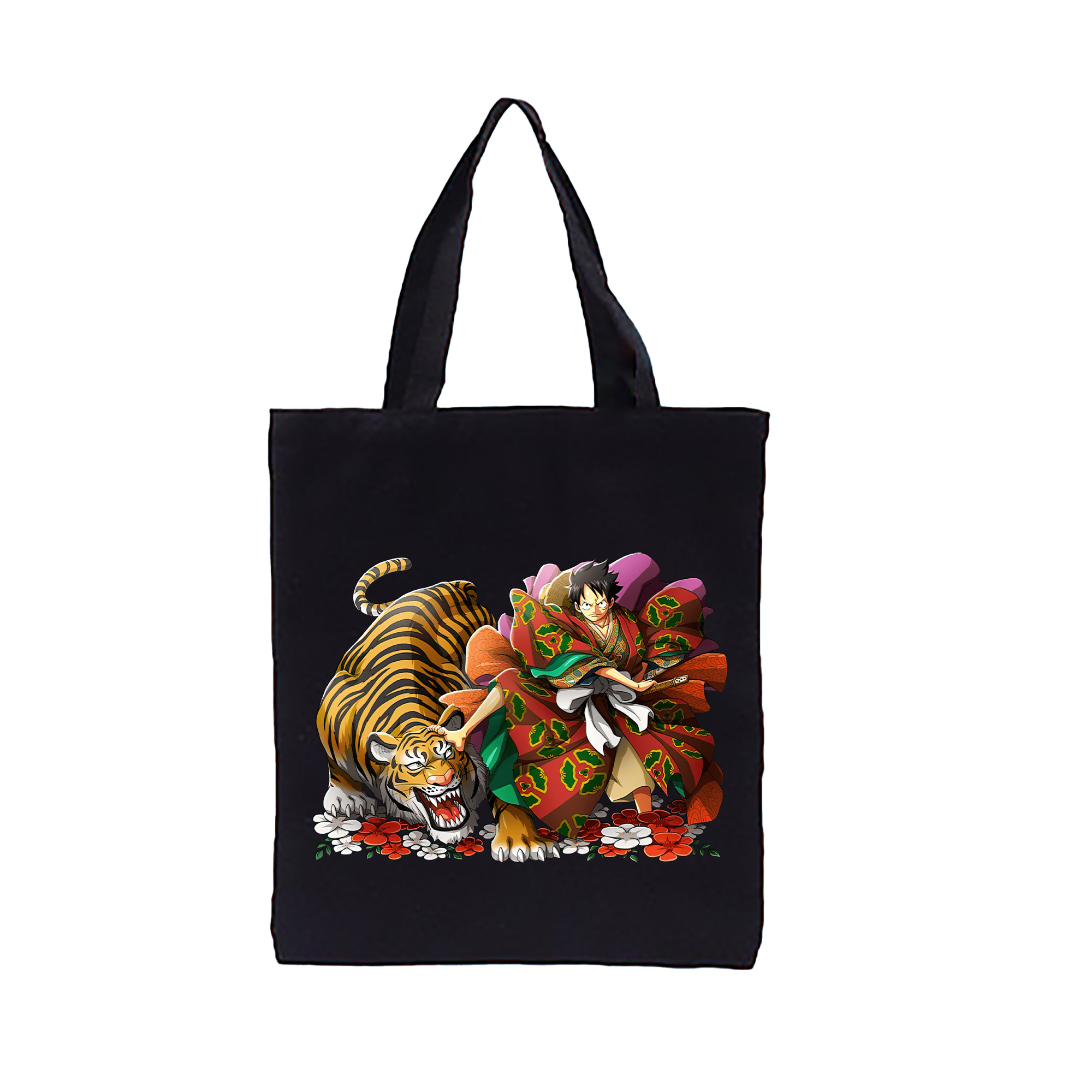 （画像用） ワンピース モンキー・D・ルフィ ONE PIECE Monkey D. Luffy 縦型キャンバス生地手提げバッグ　トートバッグ