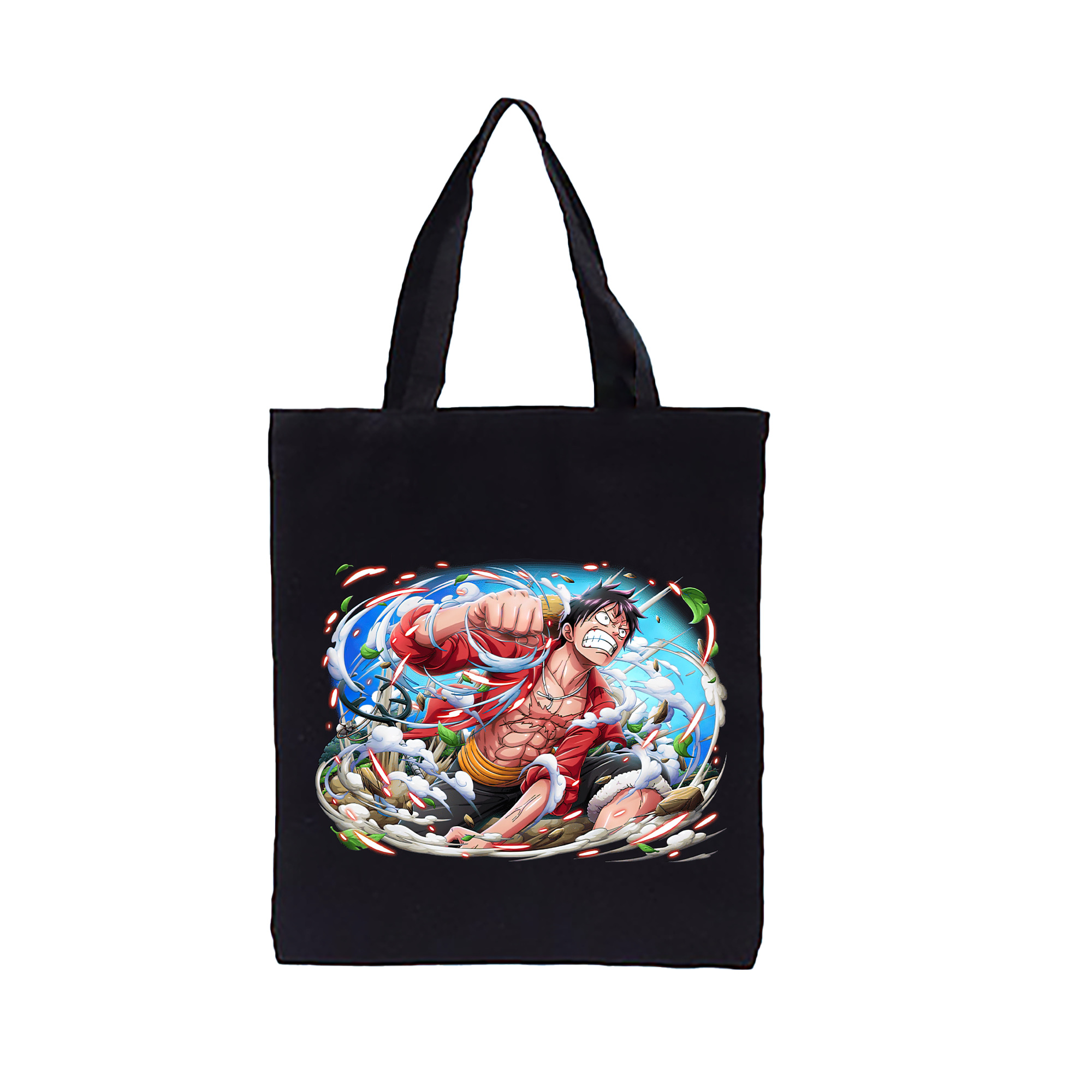 ワンピース モンキー・D・ルフィ ONE PIECE Monkey D. Luffy 縦型キャンバス生地手提げバッグ　トートバッグ