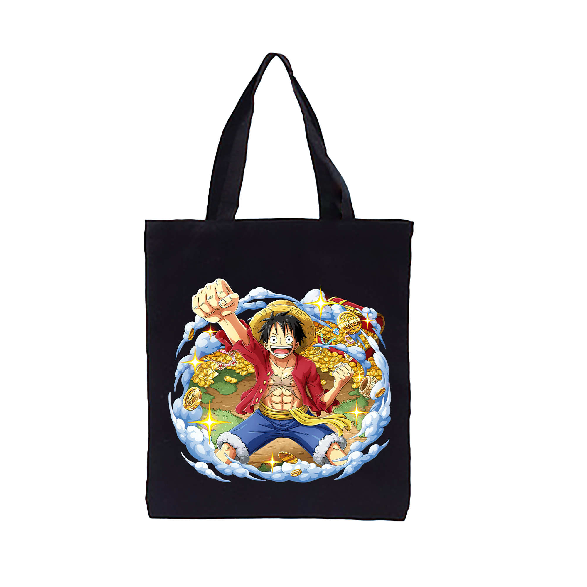 ワンピース モンキー・D・ルフィ ONE PIECE Monkey D. Luffy 縦型キャンバス生地手提げバッグ　トートバッグ