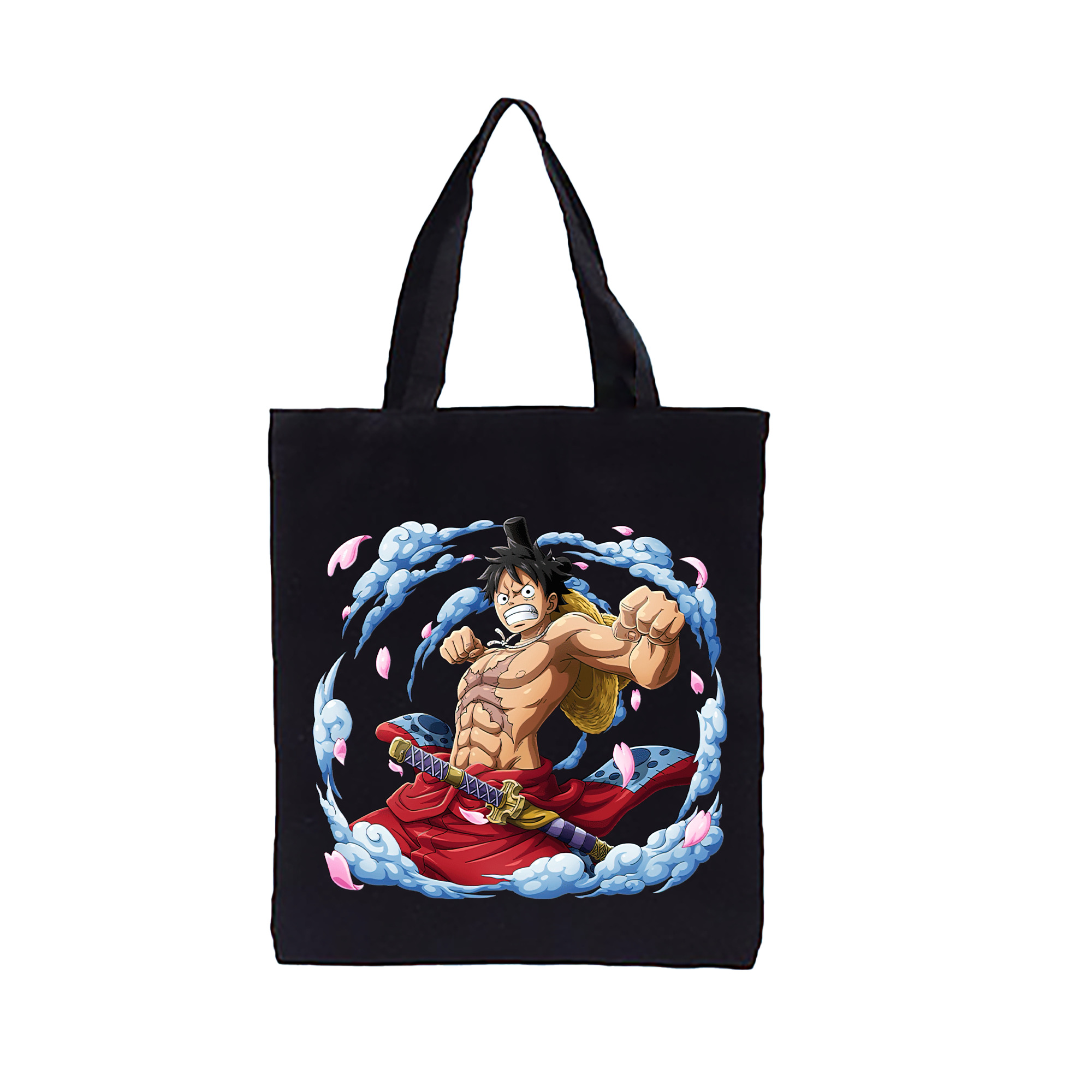 ワンピース モンキー・D・ルフィ ONE PIECE Monkey D. Luffy 縦型キャンバス生地手提げバッグ　トートバッグ