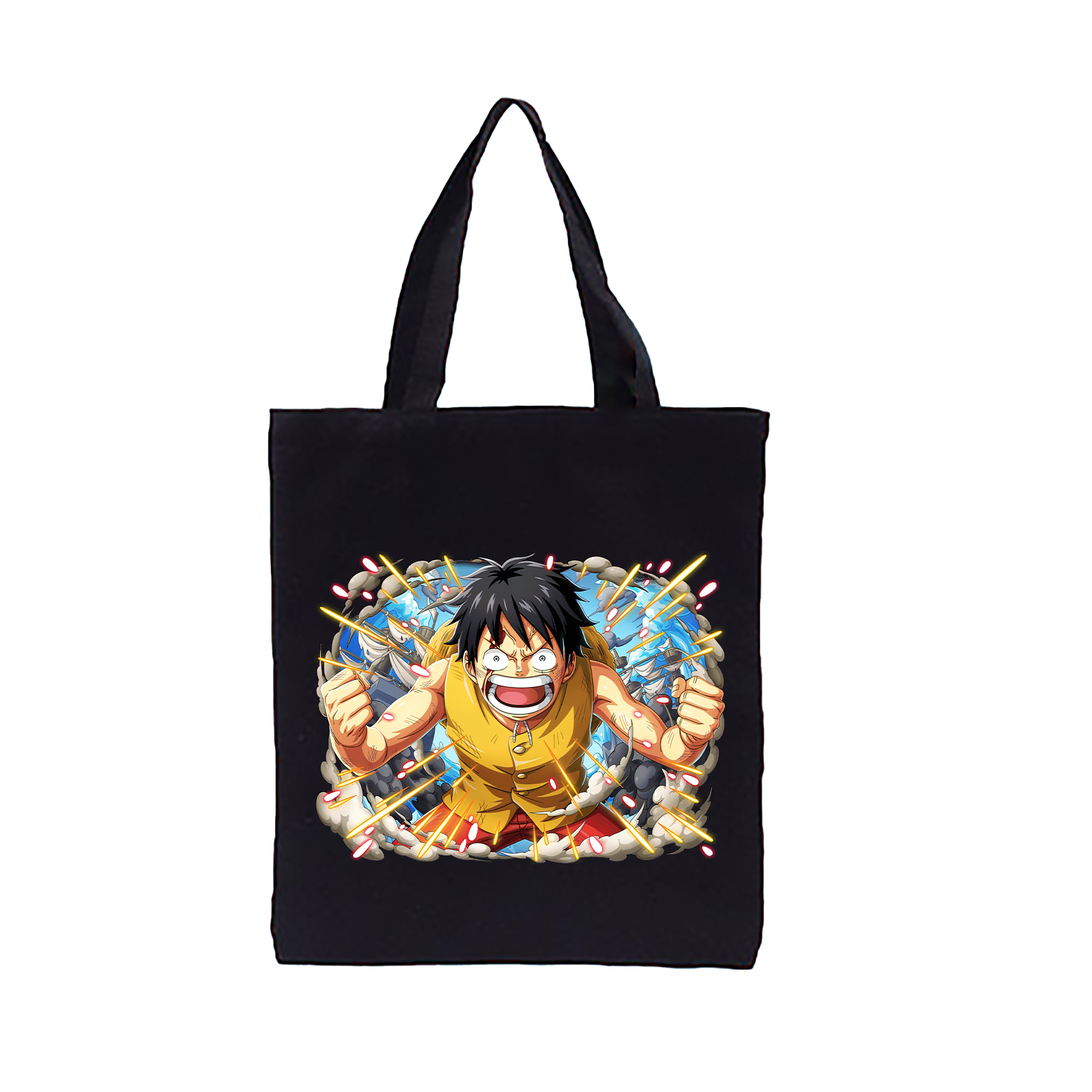 ワンピース モンキー・D・ルフィ ONE PIECE Monkey D. Luffy 縦型キャンバス生地手提げバッグ　トートバッグ