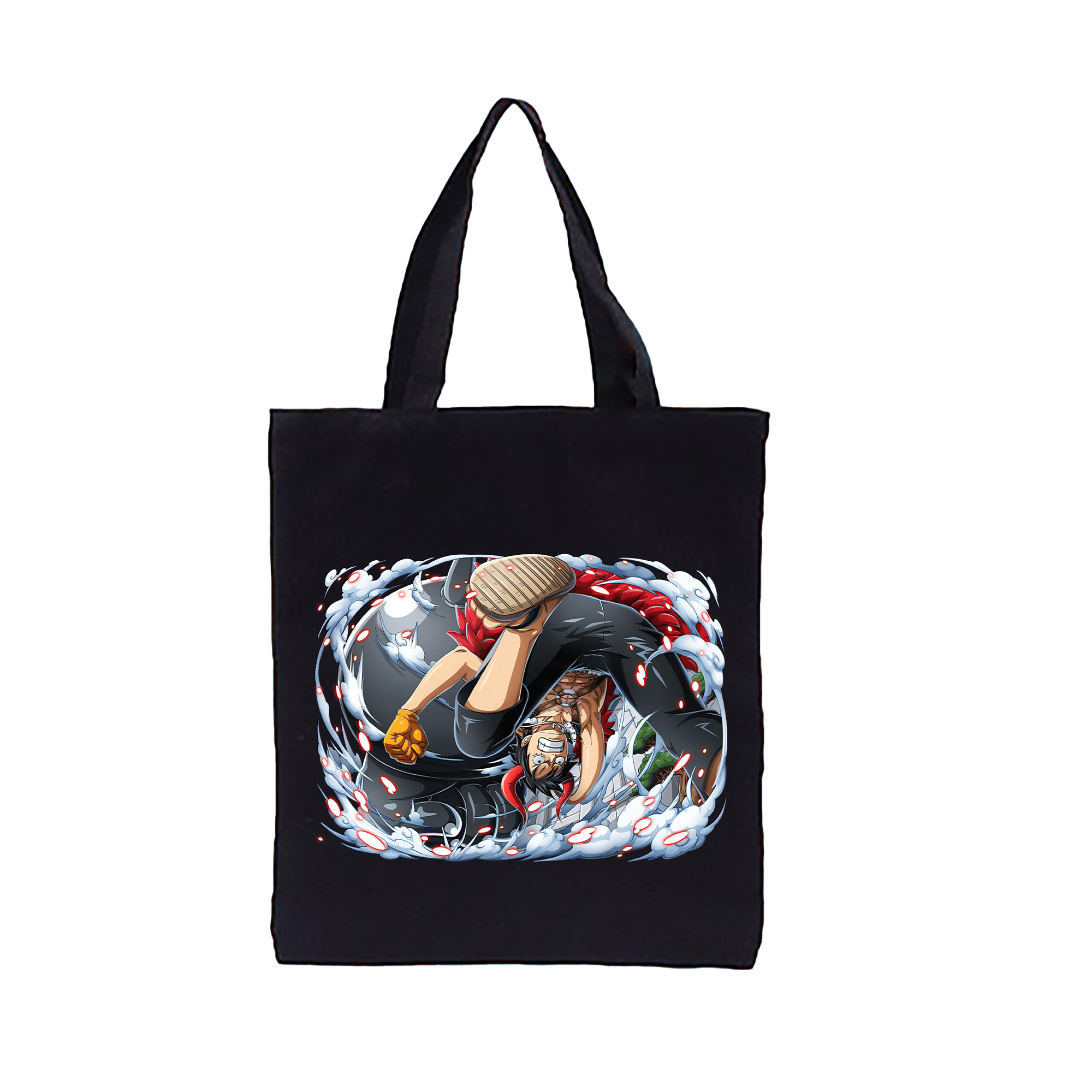 ワンピース モンキー・D・ルフィ ONE PIECE Monkey D. Luffy 縦型キャンバス生地手提げバッグ　トートバッグ