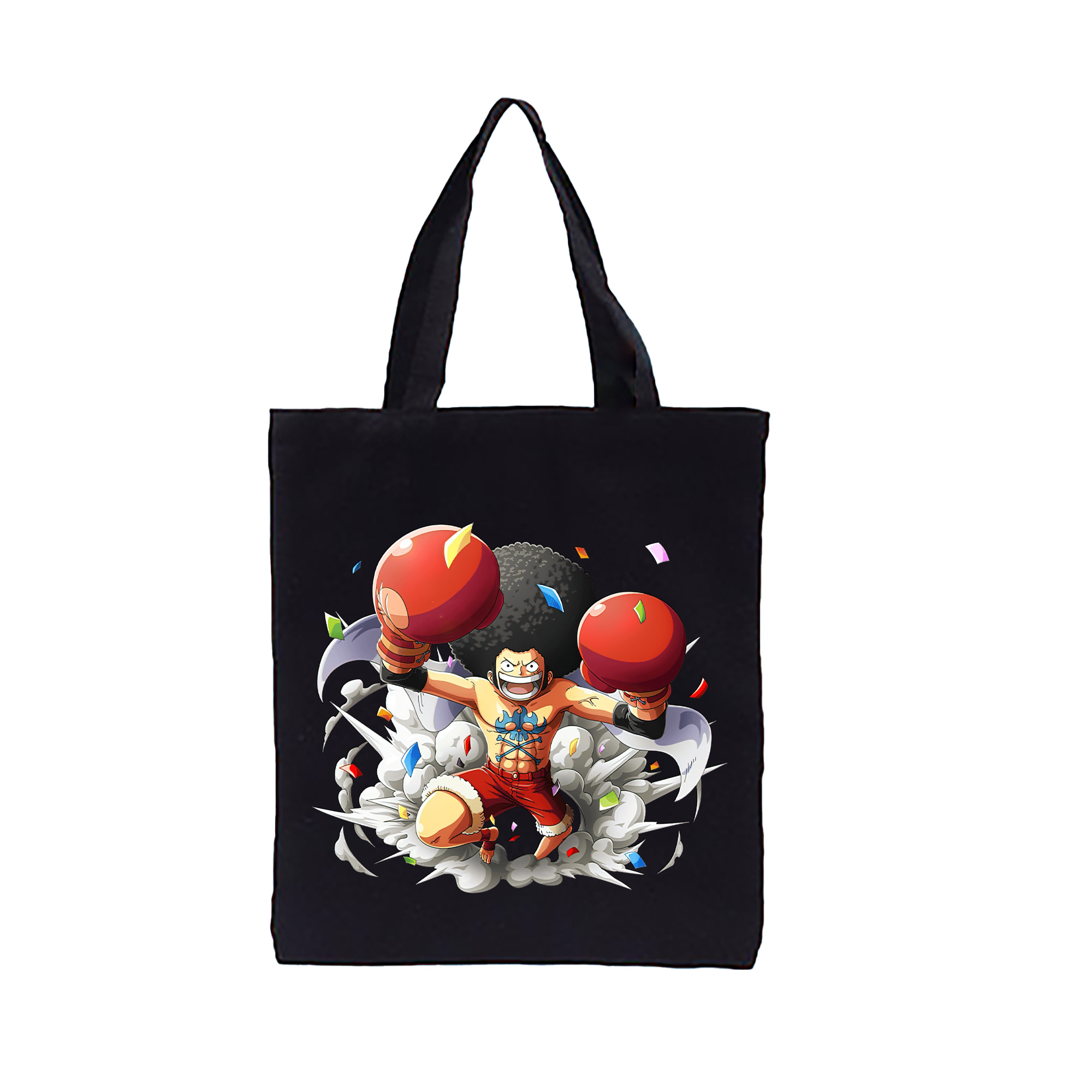 ワンピース モンキー・D・ルフィ ONE PIECE Monkey D. Luffy 縦型キャンバス生地手提げバッグ　トートバッグ