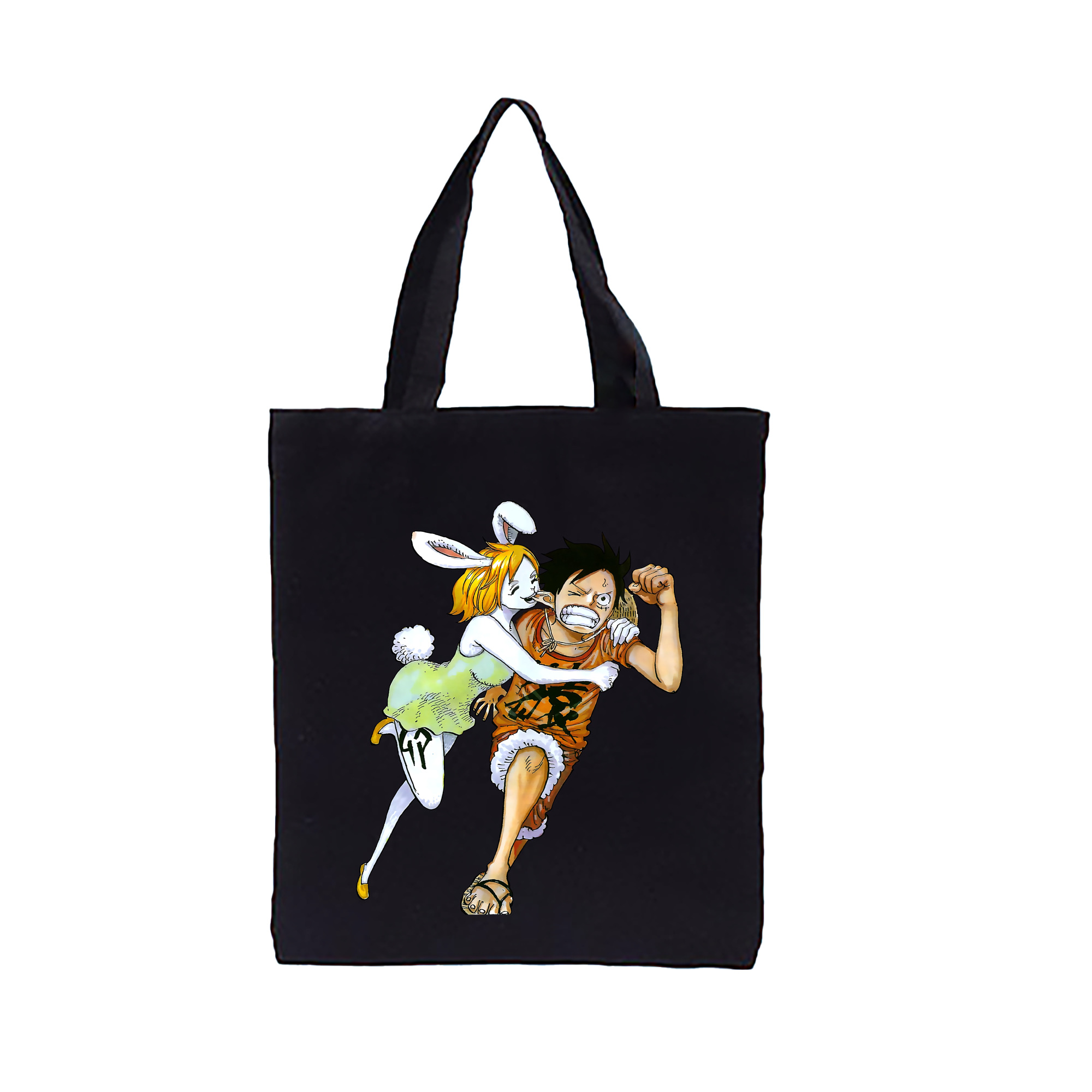 ワンピース モンキー・D・ルフィ ONE PIECE Monkey D. Luffy 縦型キャンバス生地手提げバッグ　トートバッグ
