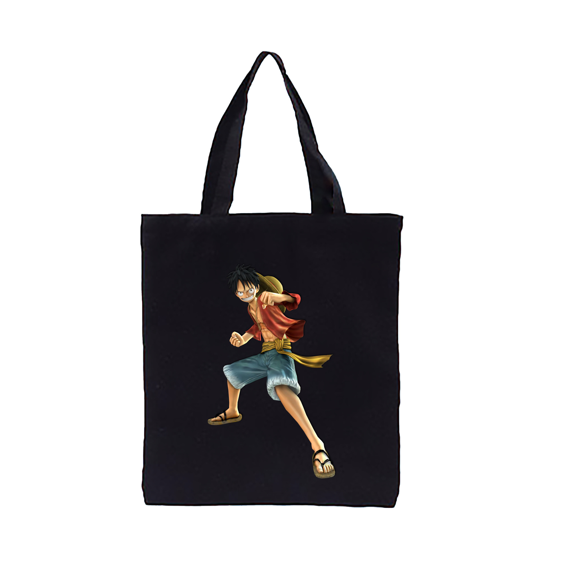 ワンピース モンキー・D・ルフィ ONE PIECE Monkey D. Luffy 縦型キャンバス生地手提げバッグ　トートバッグ