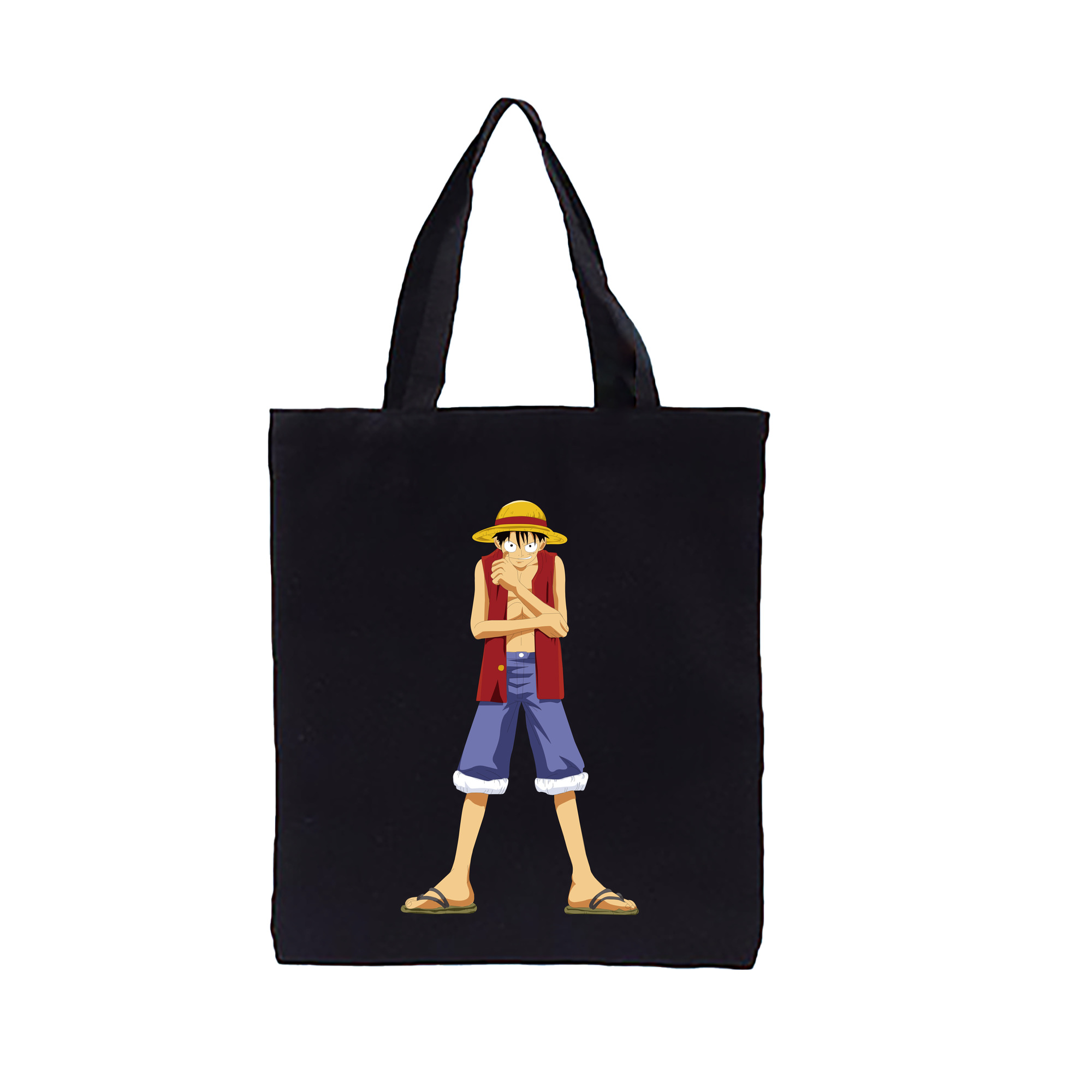 ワンピース モンキー・D・ルフィ ONE PIECE Monkey D. Luffy 縦型キャンバス生地手提げバッグ　トートバッグ