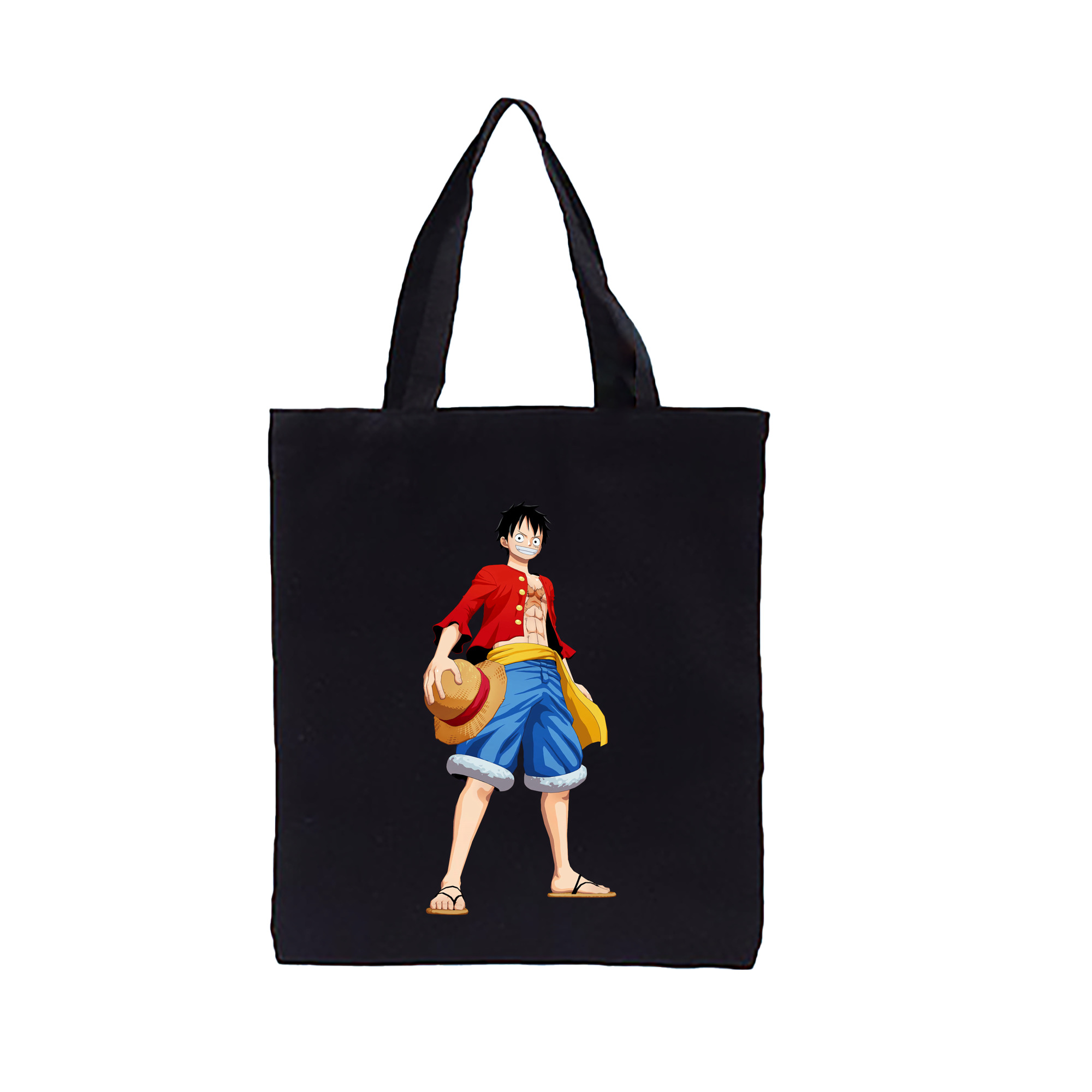 ワンピース モンキー・D・ルフィ ONE PIECE Monkey D. Luffy 縦型キャンバス生地手提げバッグ　トートバッグ
