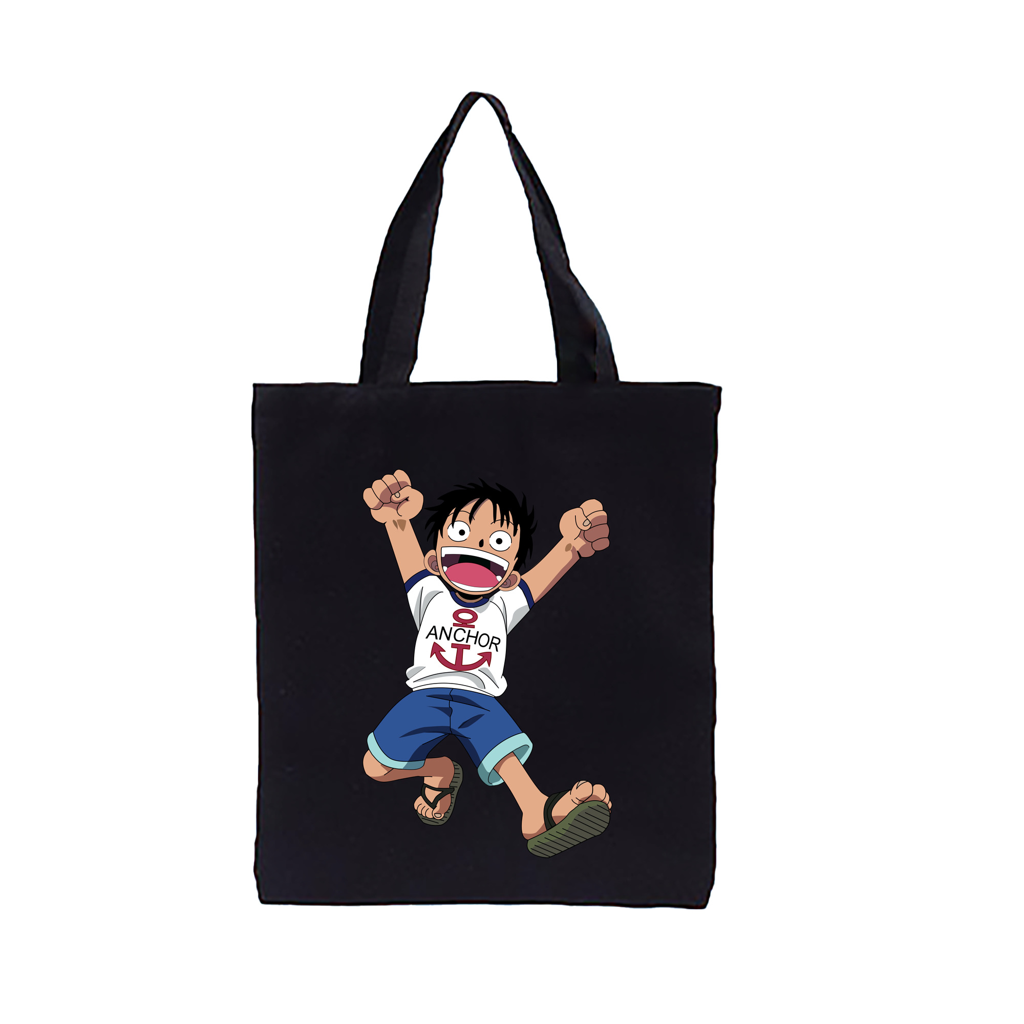 ワンピース モンキー・D・ルフィ ONE PIECE Monkey D. Luffy 縦型キャンバス生地手提げバッグ　トートバッグ