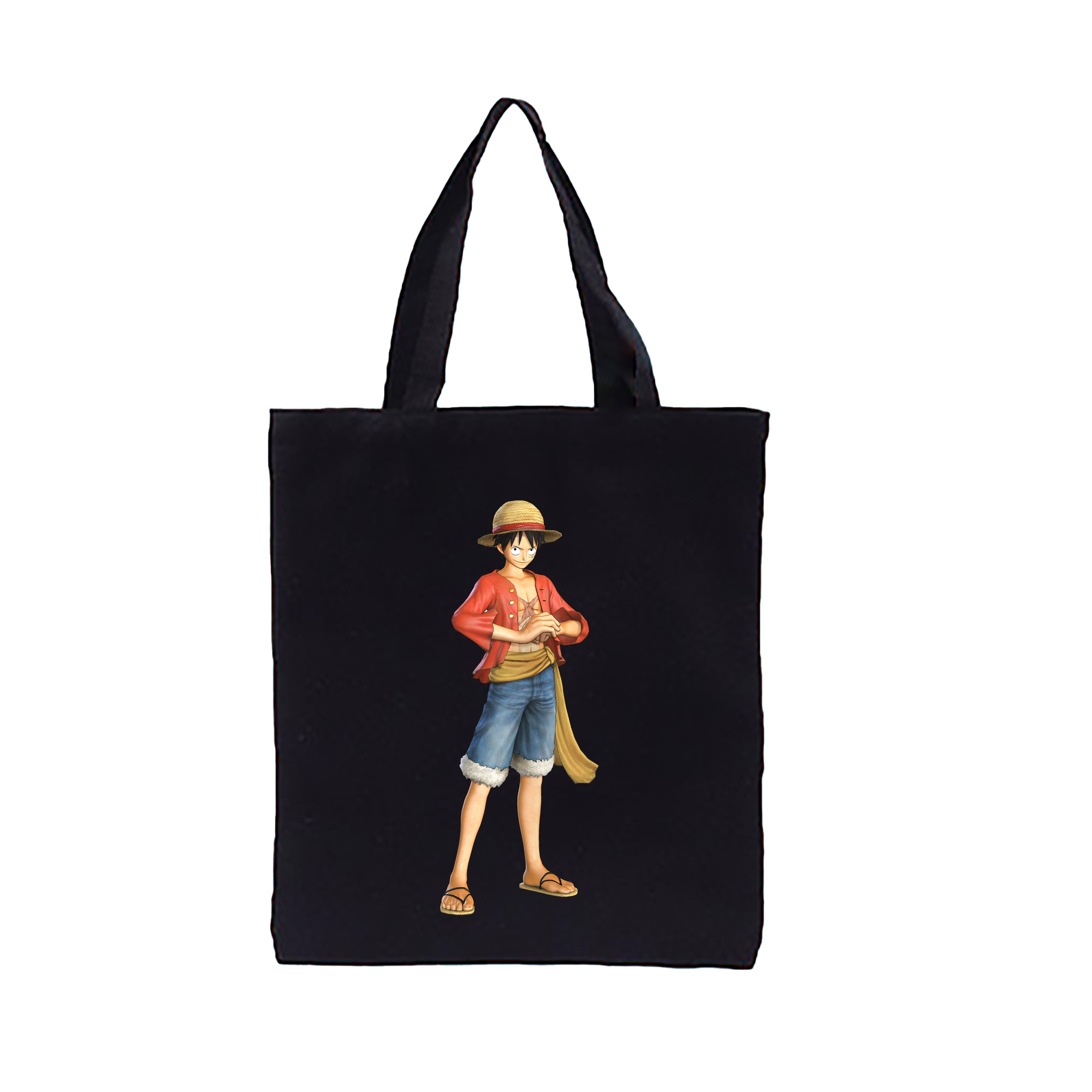 ワンピース モンキー・D・ルフィ ONE PIECE Monkey D. Luffy 縦型キャンバス生地手提げバッグ　トートバッグ