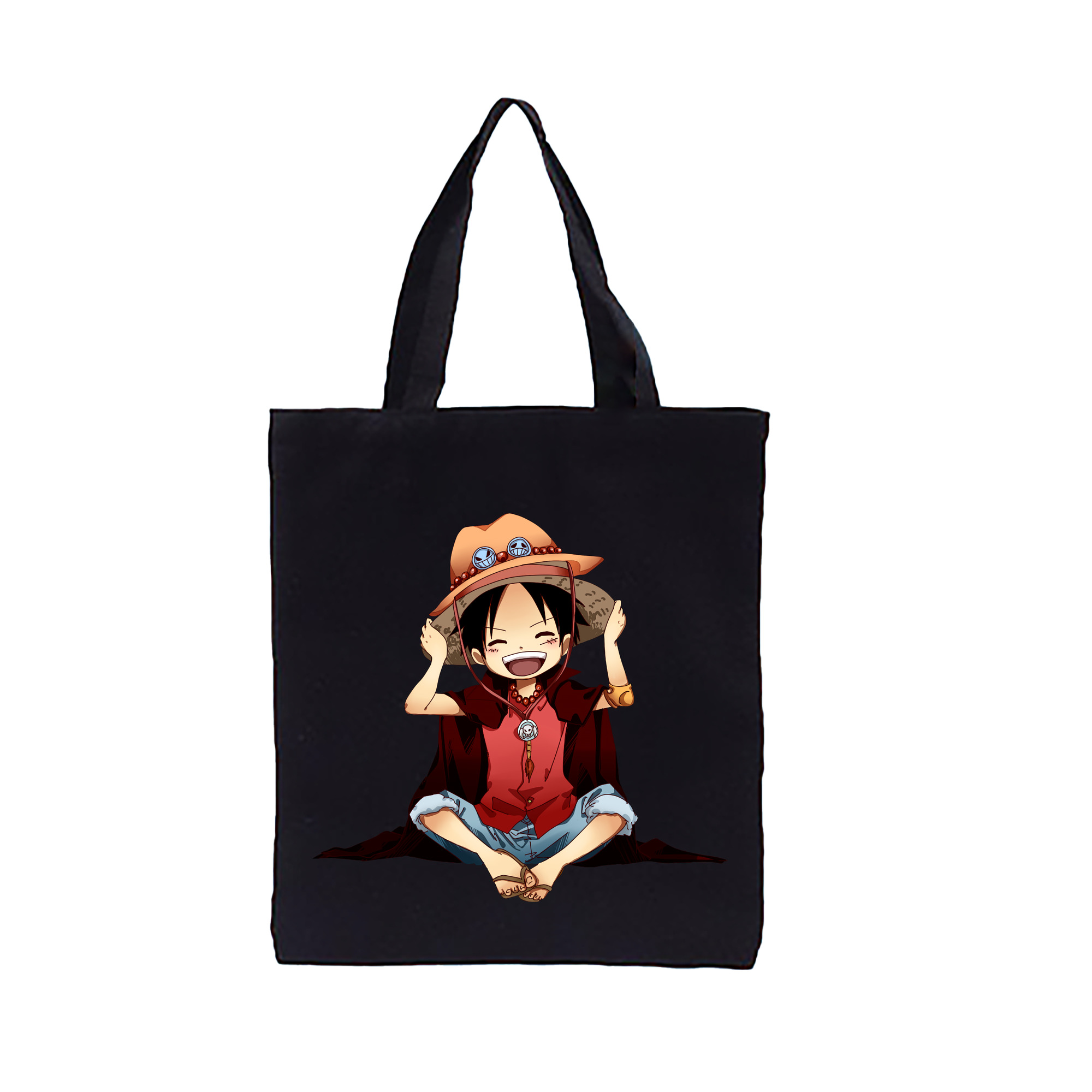 ワンピース モンキー・D・ルフィ ONE PIECE Monkey D. Luffy 縦型キャンバス生地手提げバッグ　トートバッグ