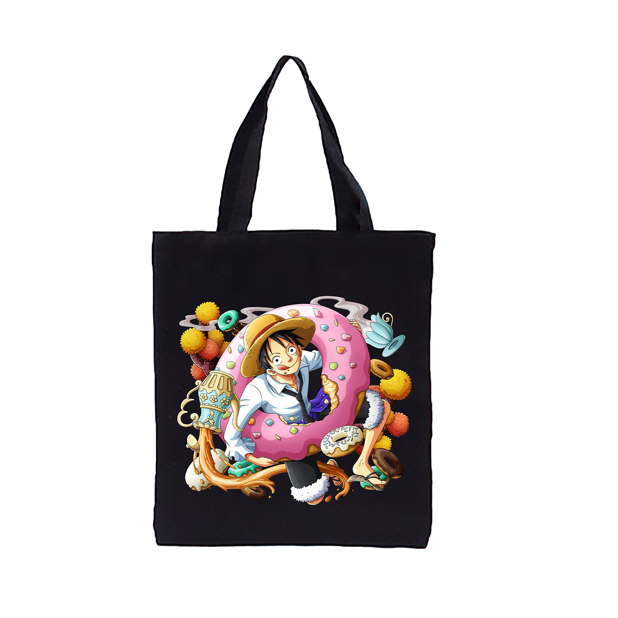 ワンピース モンキー・D・ルフィ ONE PIECE Monkey D. Luffy 縦型キャンバス生地手提げバッグ　トートバッグ