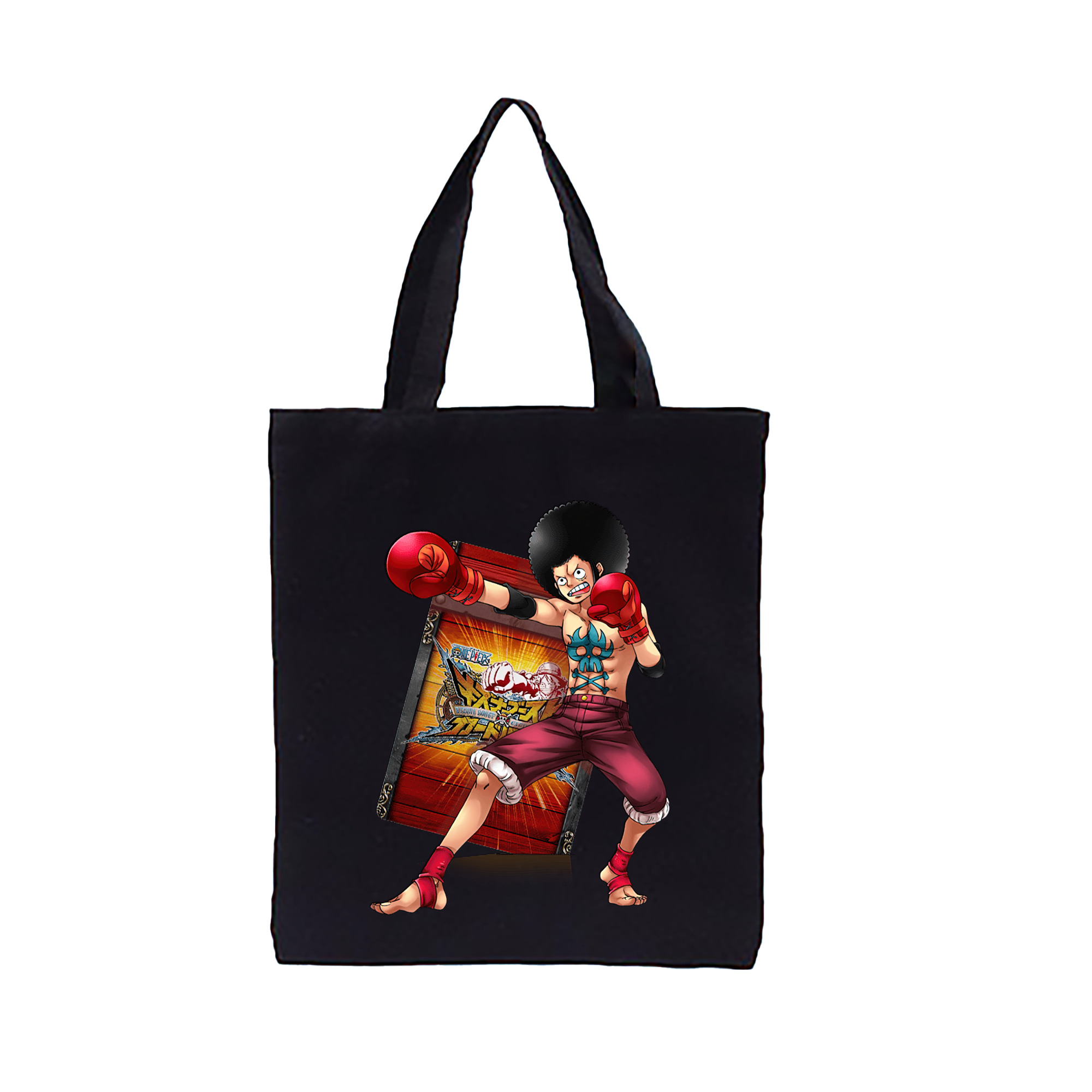 ワンピース モンキー・D・ルフィ ONE PIECE Monkey D. Luffy 縦型キャンバス生地手提げバッグ　トートバッグ