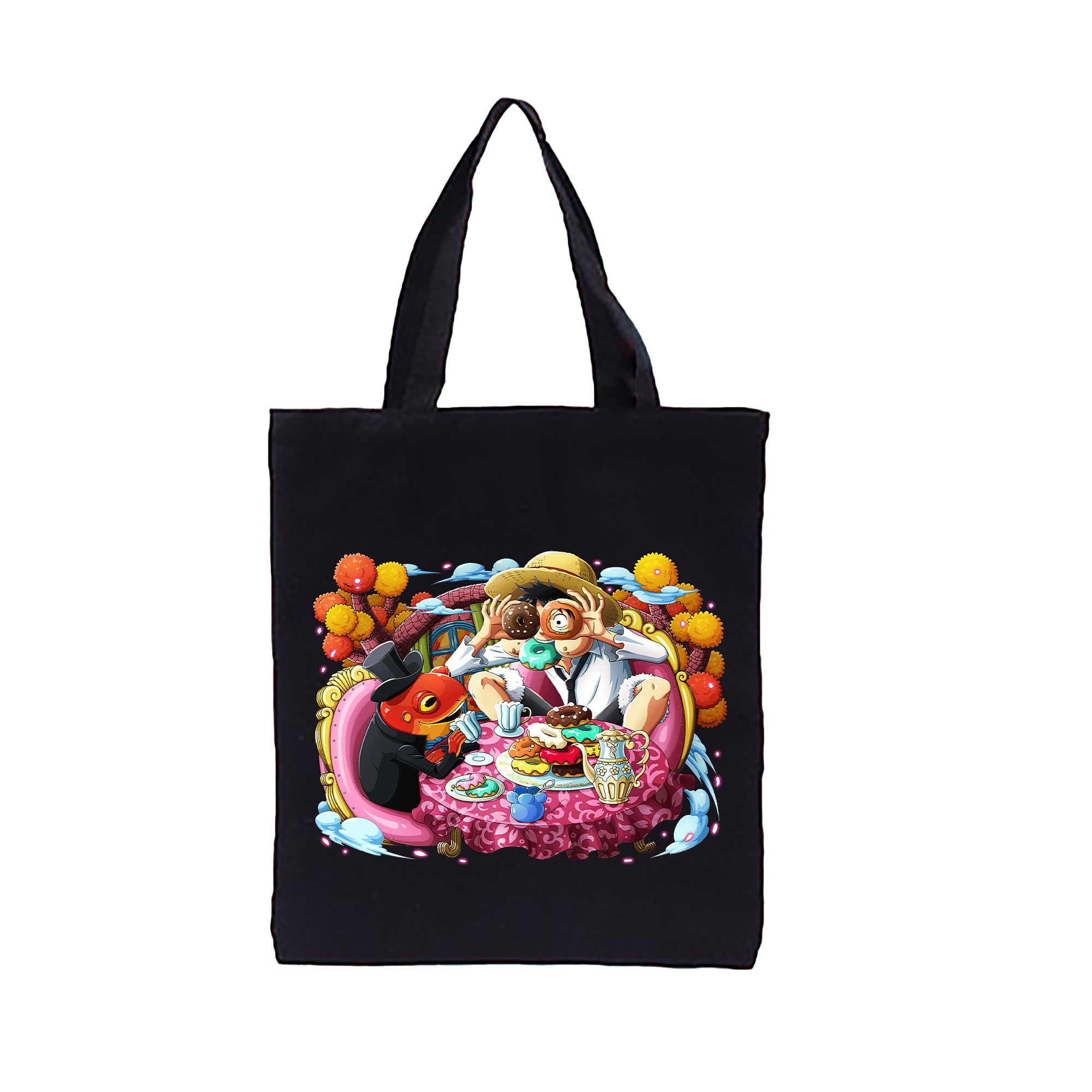 ワンピース モンキー・D・ルフィ ONE PIECE Monkey D. Luffy 縦型キャンバス生地手提げバッグ　トートバッグ