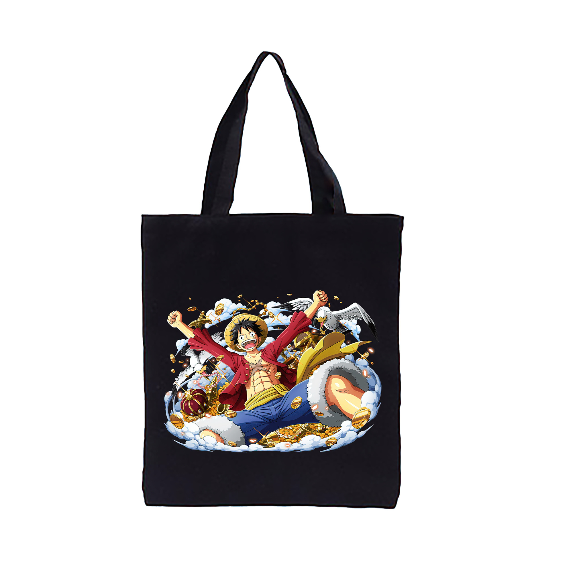 ワンピース モンキー・D・ルフィ ONE PIECE Monkey D. Luffy 縦型キャンバス生地手提げバッグ　トートバッグ