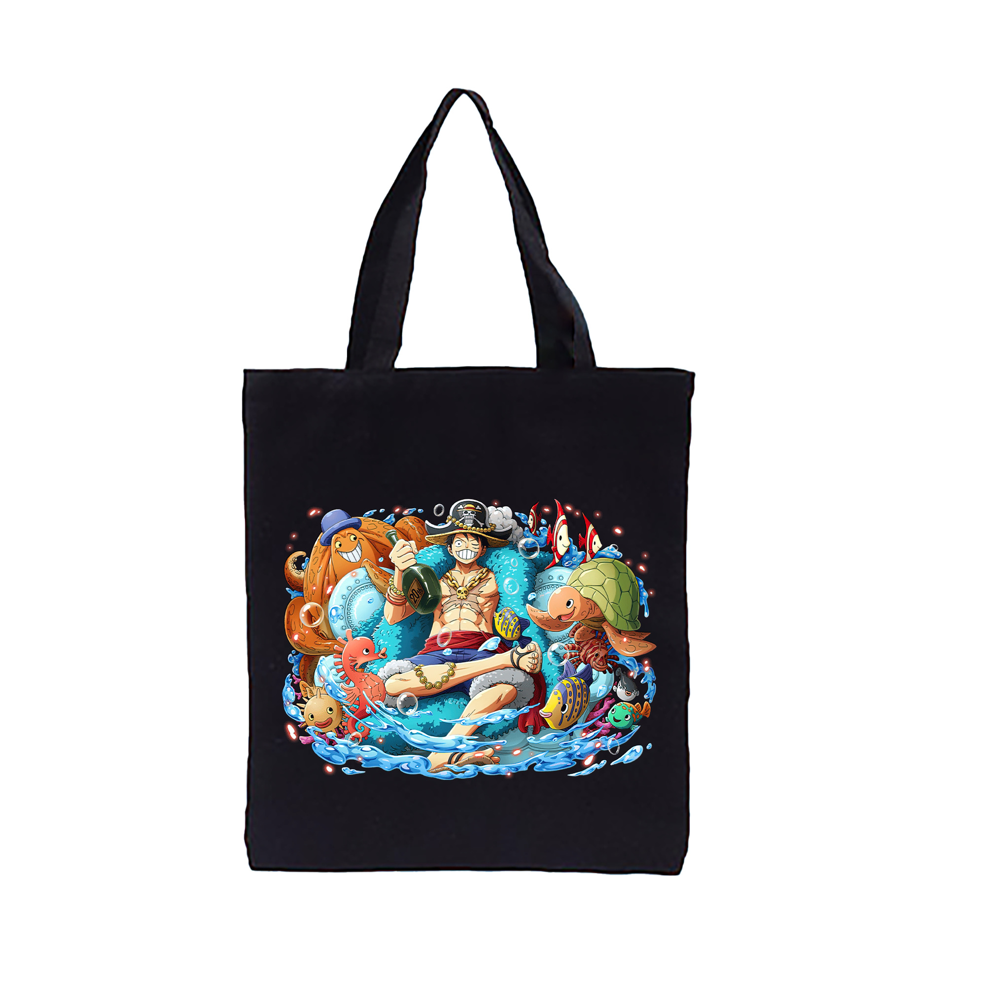 ワンピース モンキー・D・ルフィ ONE PIECE Monkey D. Luffy 縦型キャンバス生地手提げバッグ　トートバッグ