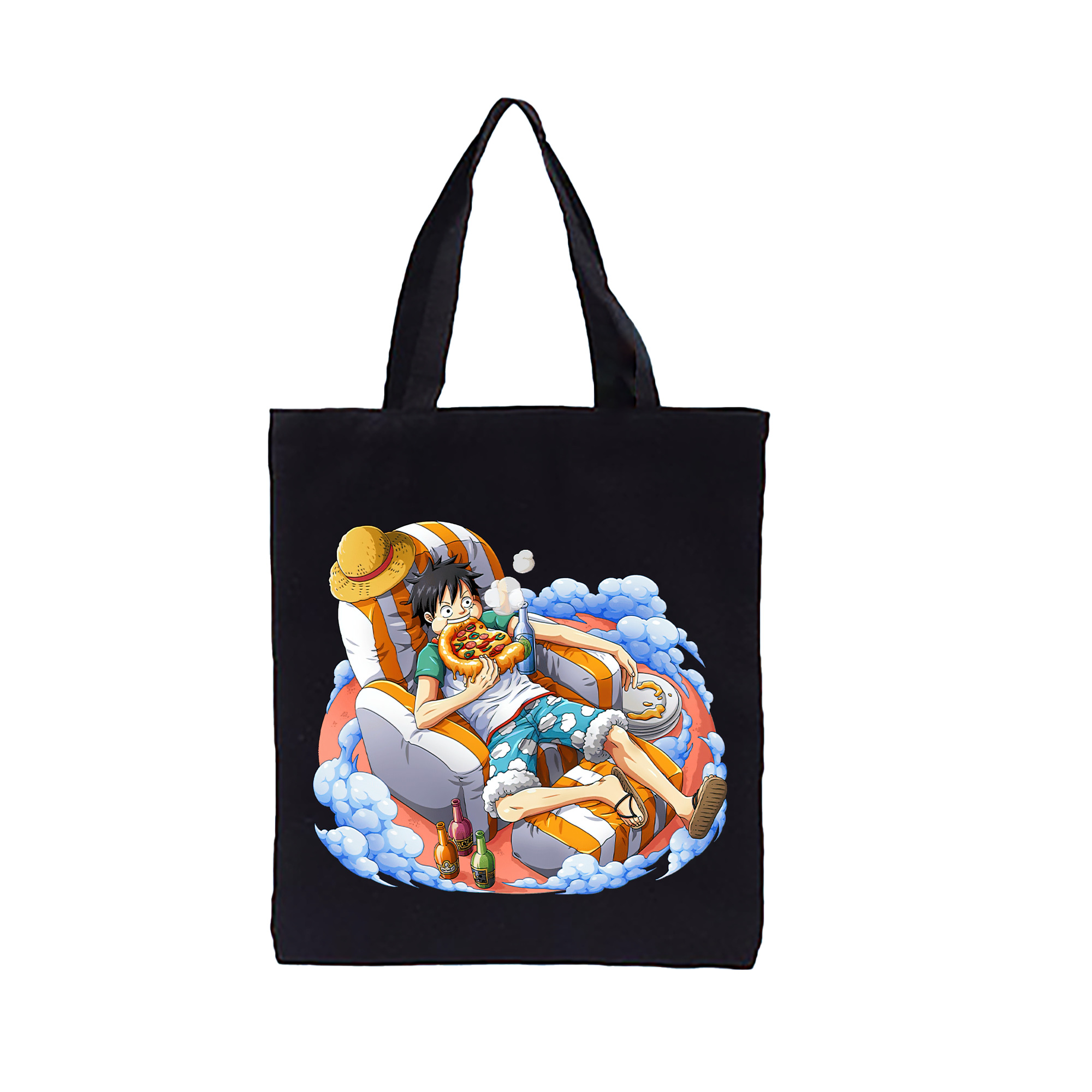 ワンピース モンキー・D・ルフィ ONE PIECE Monkey D. Luffy 縦型キャンバス生地手提げバッグ　トートバッグ