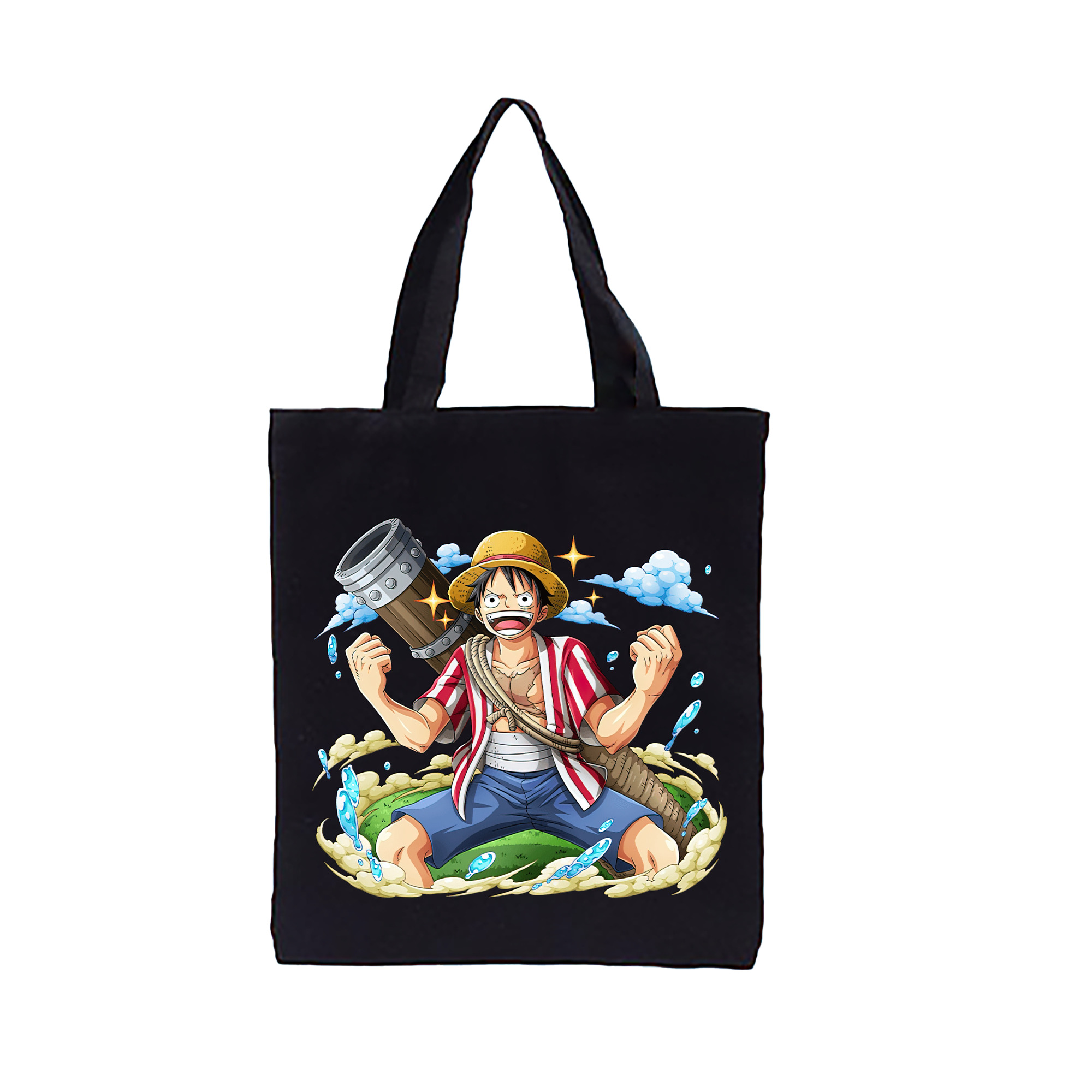 ワンピース モンキー・D・ルフィ ONE PIECE Monkey D. Luffy 縦型キャンバス生地手提げバッグ　トートバッグ